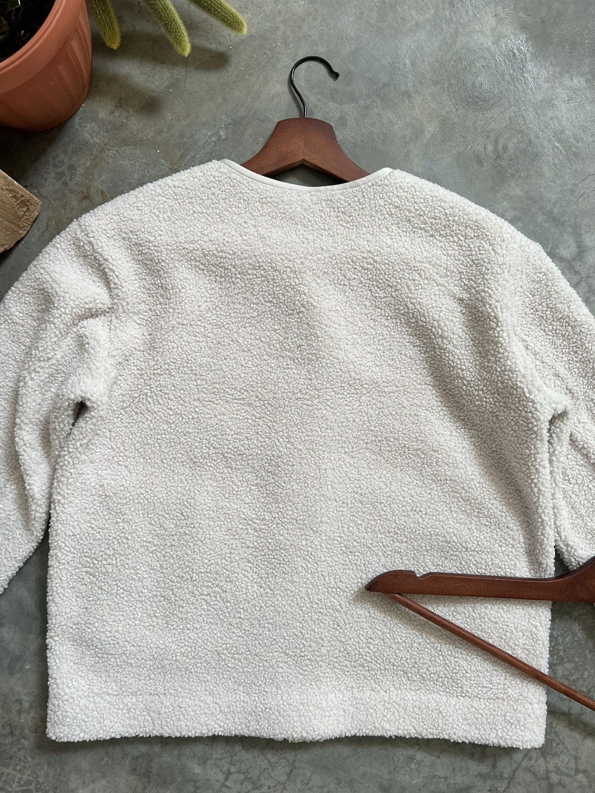 Vintage 🖤 Pile Sherpa Snap Button Cardigan With Pockets