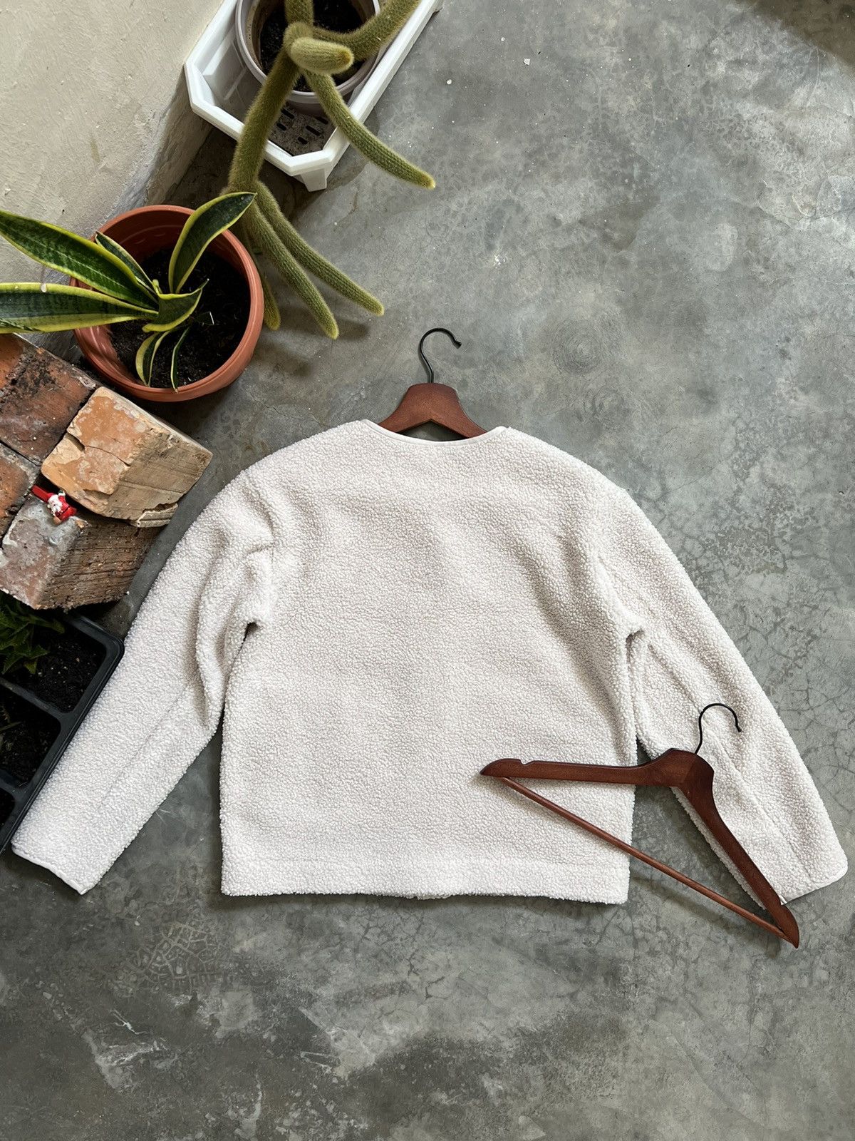 Vintage 🖤 Pile Sherpa Snap Button Cardigan With Pockets