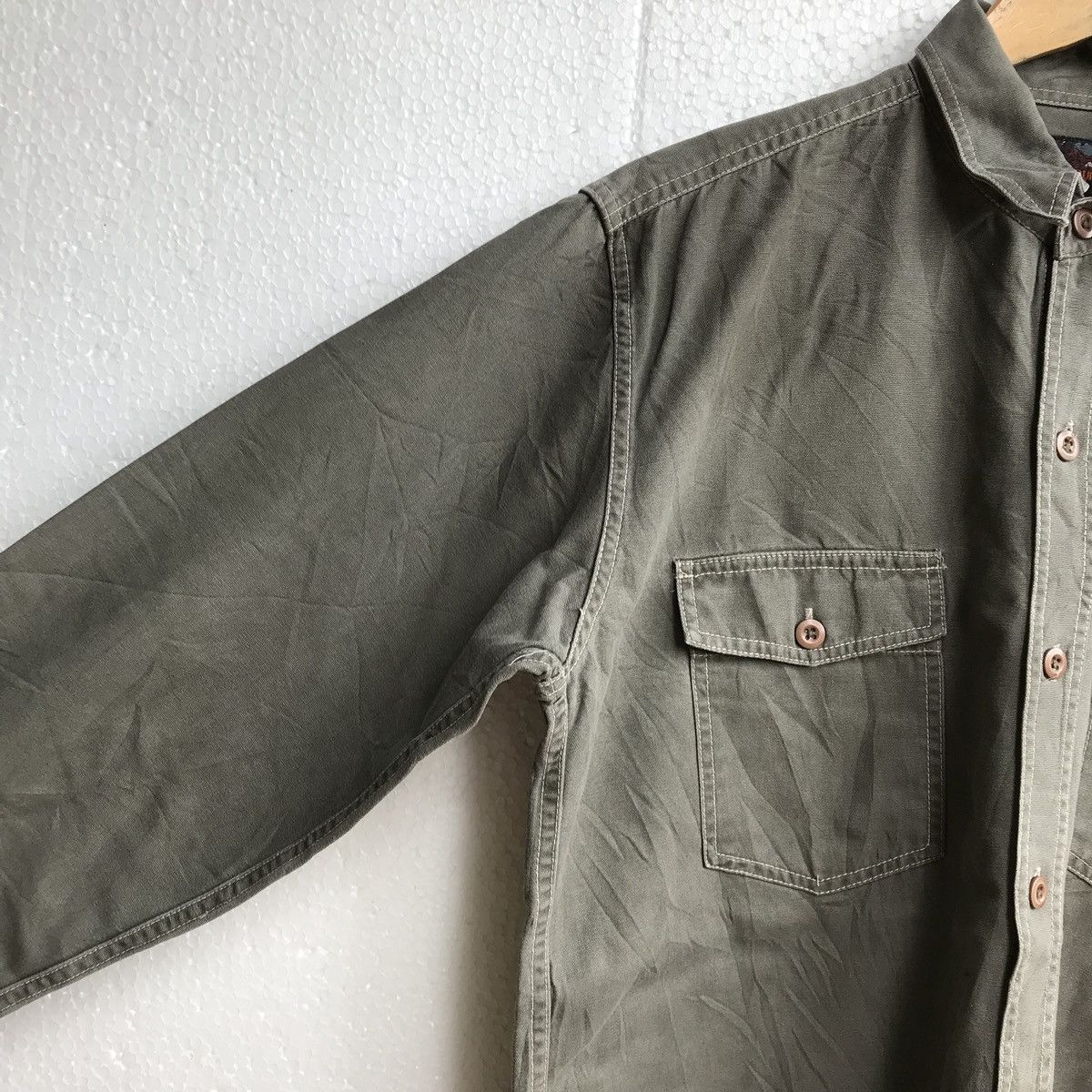 Oxxford Clothes Camouflage denim button ups shirt Jacket Size US M / EU 48-50 / 2 - 4 Thumbnail