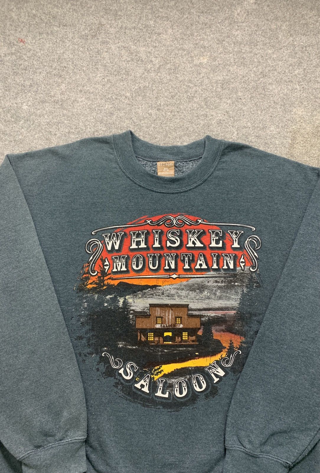Vintage Vintage George Whiskey Mountain Sweatshirt Size US L / EU 52-54 / 3 - 3 Thumbnail