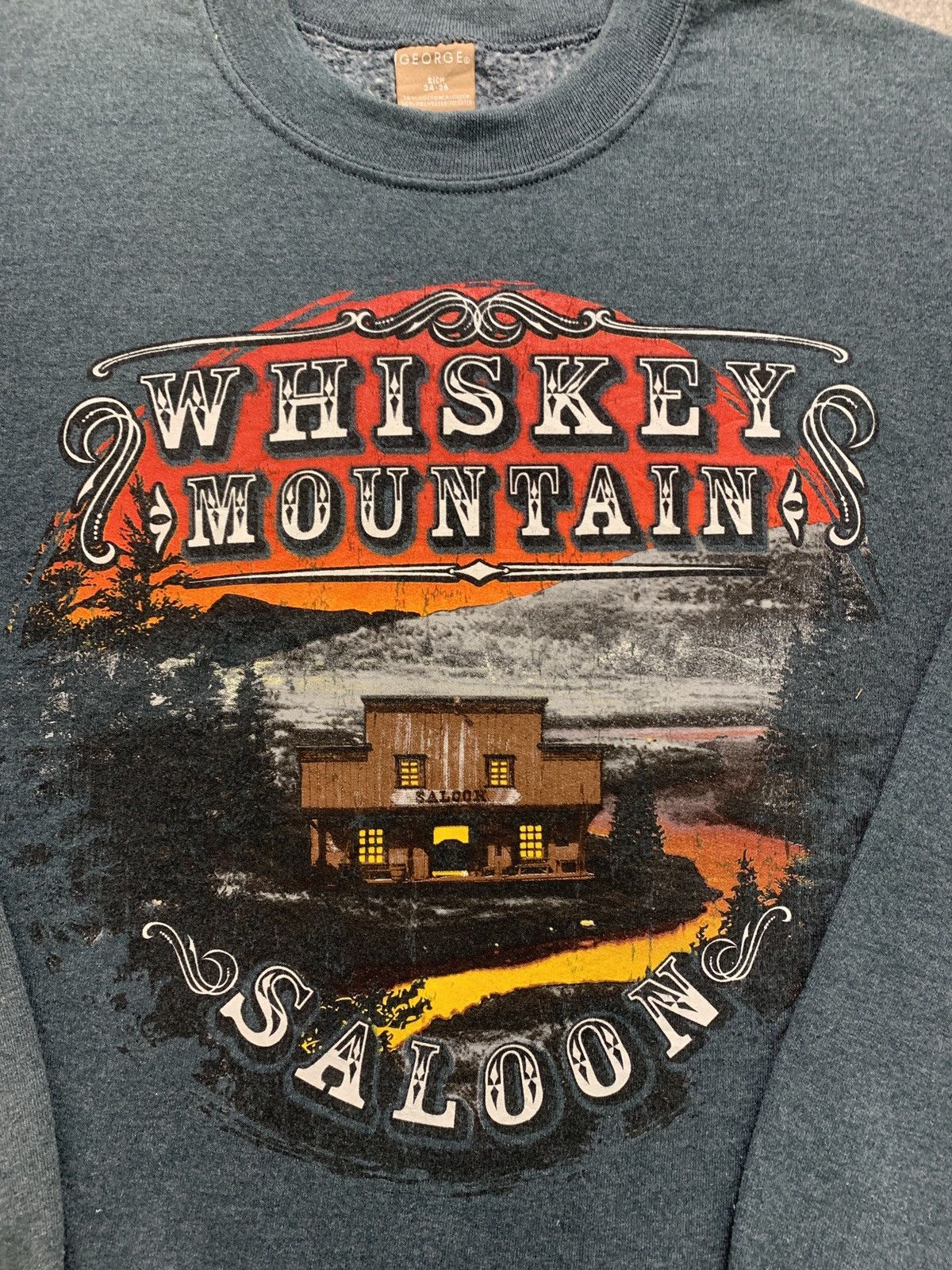 Vintage Vintage George Whiskey Mountain Sweatshirt Size US L / EU 52-54 / 3 - 4 Thumbnail