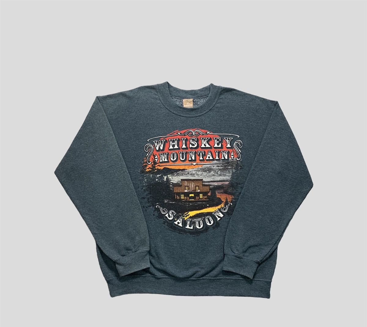 Vintage Vintage George Whiskey Mountain Sweatshirt Size US L / EU 52-54 / 3 - 1 Thumbnail
