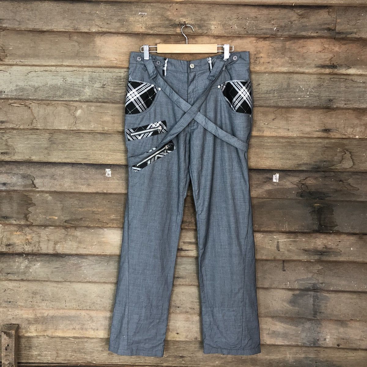 Vintage Japanese Bondage Trousers Suspenders Punk Style Pant