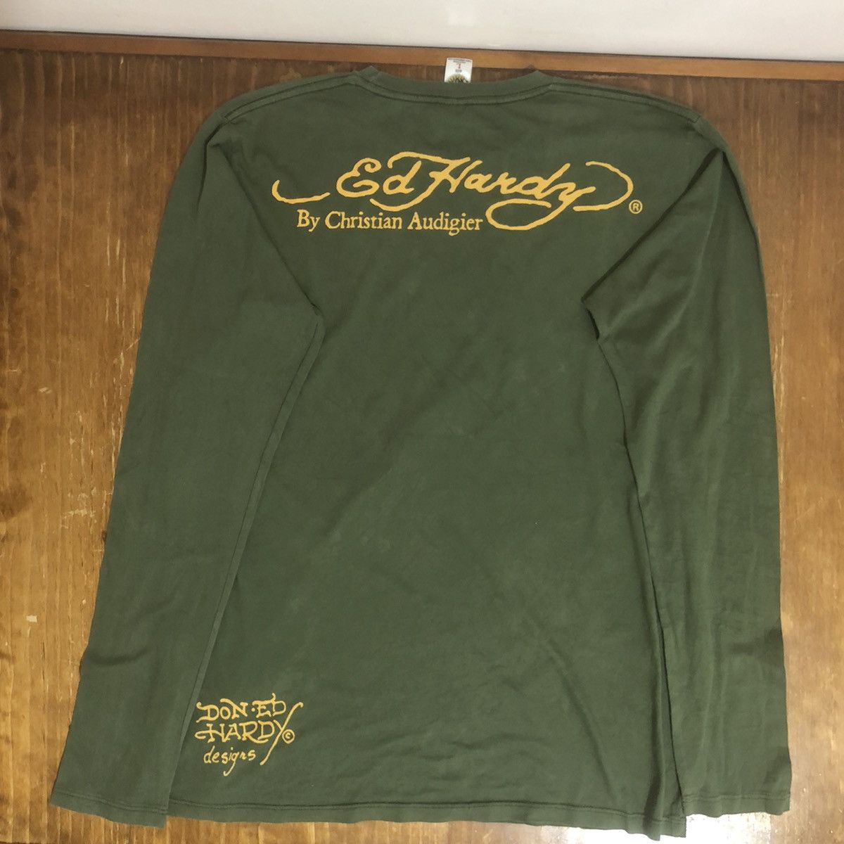 Christian Audigier × Ed Hardy Ed Hardy green long sleeve panther print Size US L / EU 52-54 / 3 - 4 Thumbnail