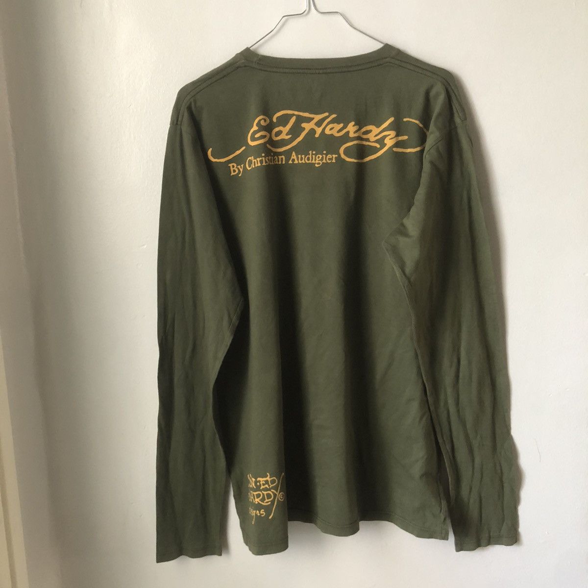 Christian Audigier × Ed Hardy Ed Hardy green long sleeve panther print Size US L / EU 52-54 / 3 - 2 Thumbnail