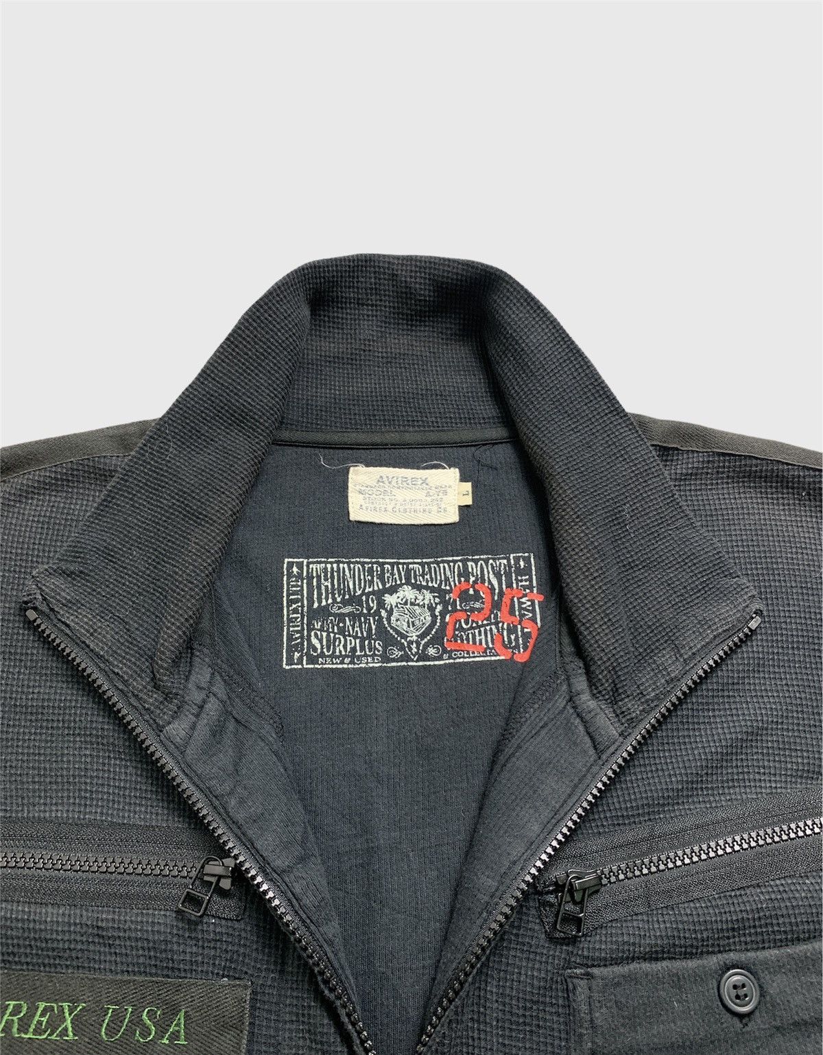 Avirex × Vintage Vintage Avirex A-T5 Long Sleeve Zipper Waffle Shirt Size US L / EU 52-54 / 3 - 6 Thumbnail