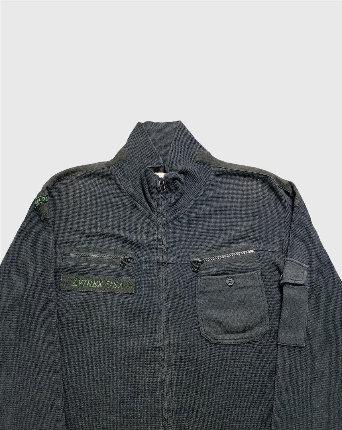 Avirex × Vintage Vintage Avirex A-T5 Long Sleeve Zipper Waffle Shirt Size US L / EU 52-54 / 3 - 4 Thumbnail