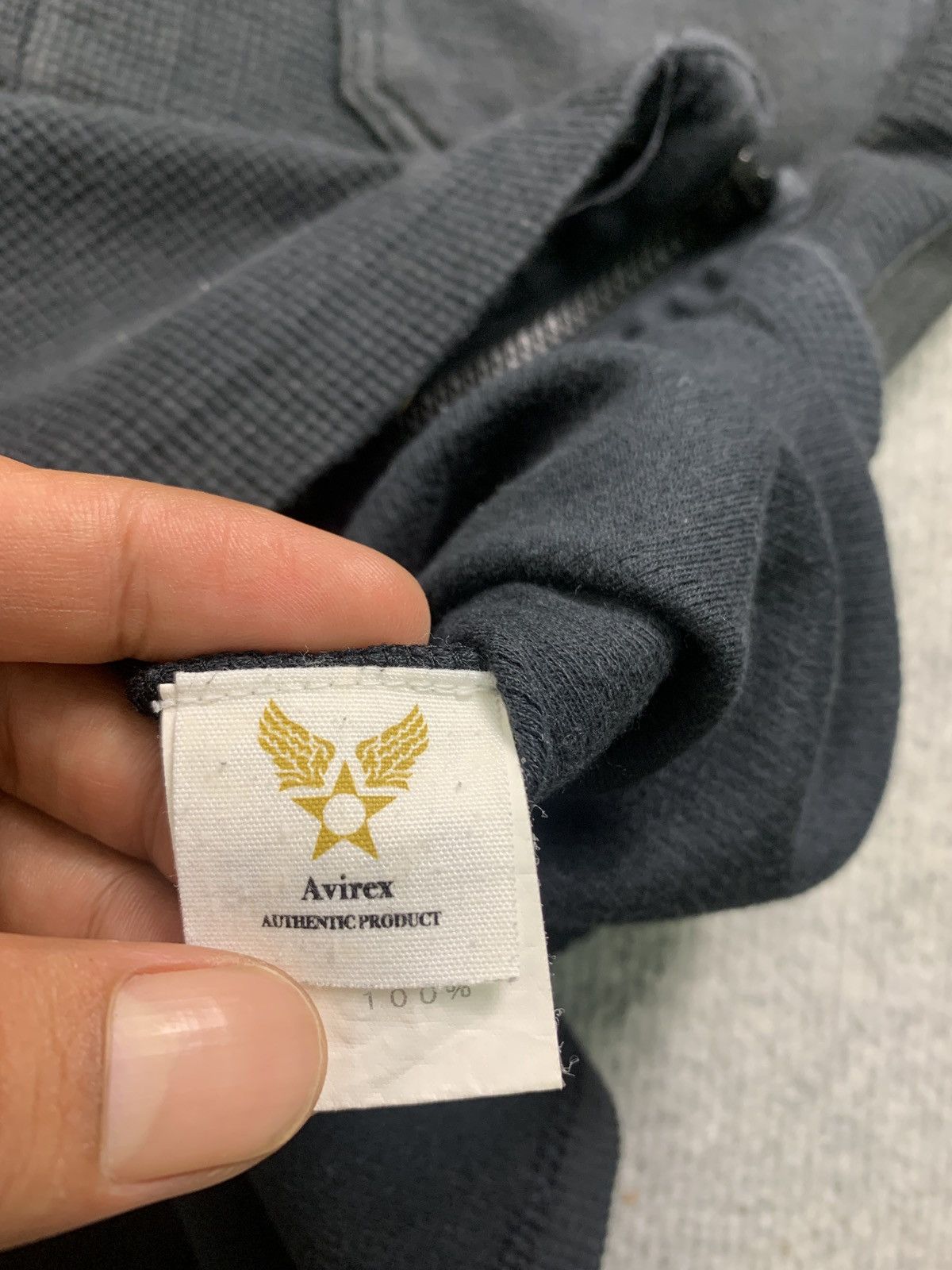 Avirex × Vintage Vintage Avirex A-T5 Long Sleeve Zipper Waffle Shirt Size US L / EU 52-54 / 3 - 12 Thumbnail