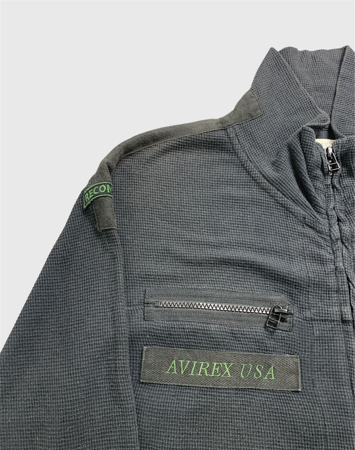 Avirex × Vintage Vintage Avirex A-T5 Long Sleeve Zipper Waffle Shirt Size US L / EU 52-54 / 3 - 8 Thumbnail