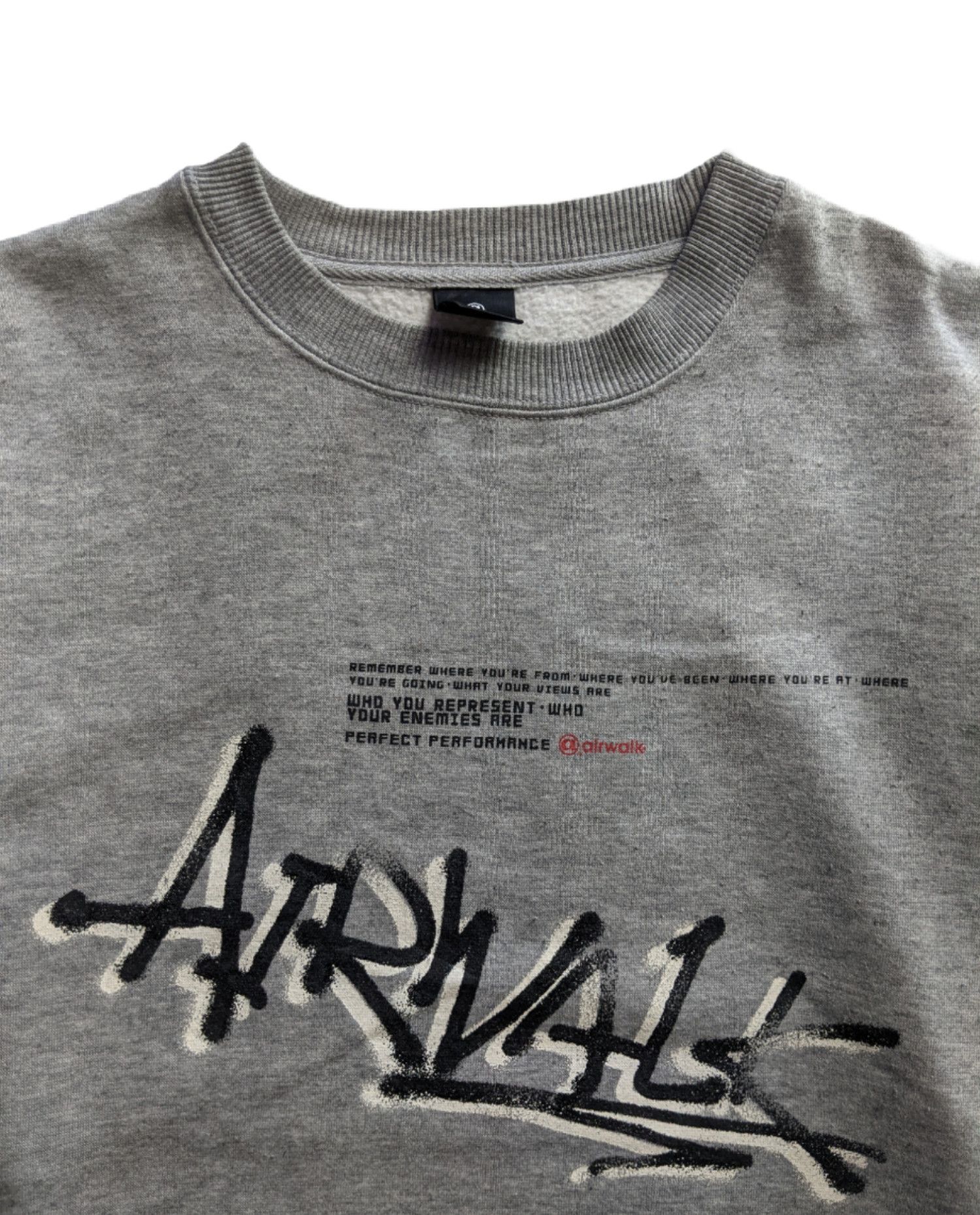 Airwalk × Vintage Vintage Airwalk Big Logo Graffiti Spellout Sweatshirt Size US M / EU 48-50 / 2 - 2 Thumbnail