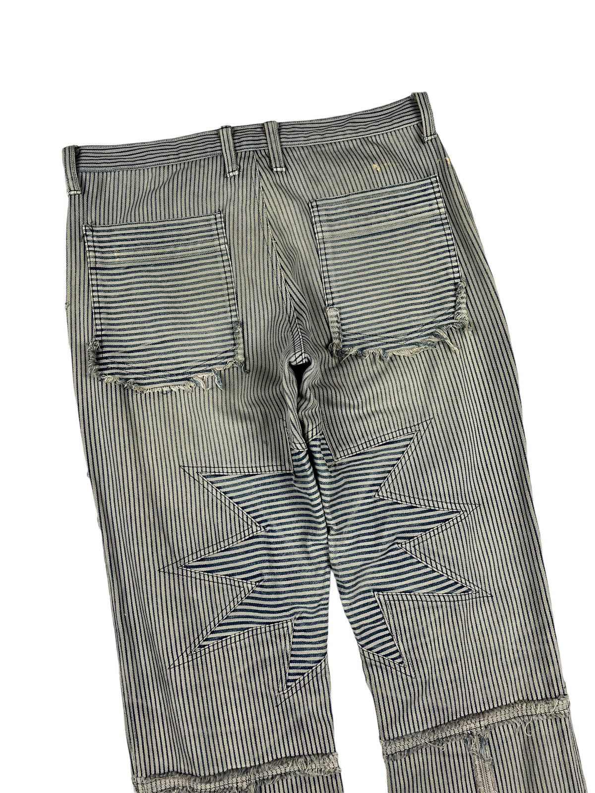 Beauty Beast Milkboy Hickory Stripes Thrashed Reconstruct Pants Size US 31 - 10 Thumbnail