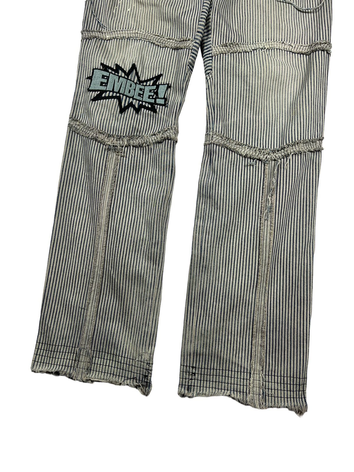 Beauty Beast Milkboy Hickory Stripes Thrashed Reconstruct Pants Size US 31 - 3 Thumbnail