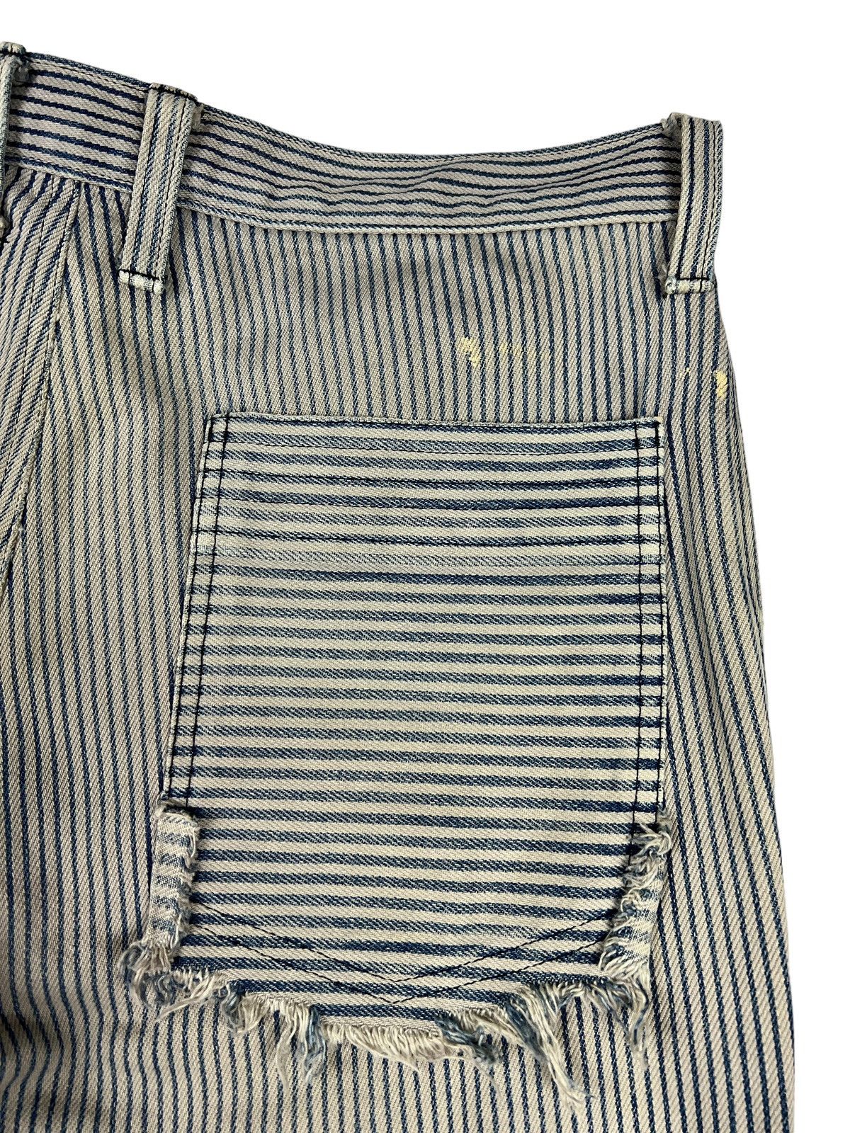 Beauty Beast Milkboy Hickory Stripes Thrashed Reconstruct Pants Size US 31 - 12 Thumbnail