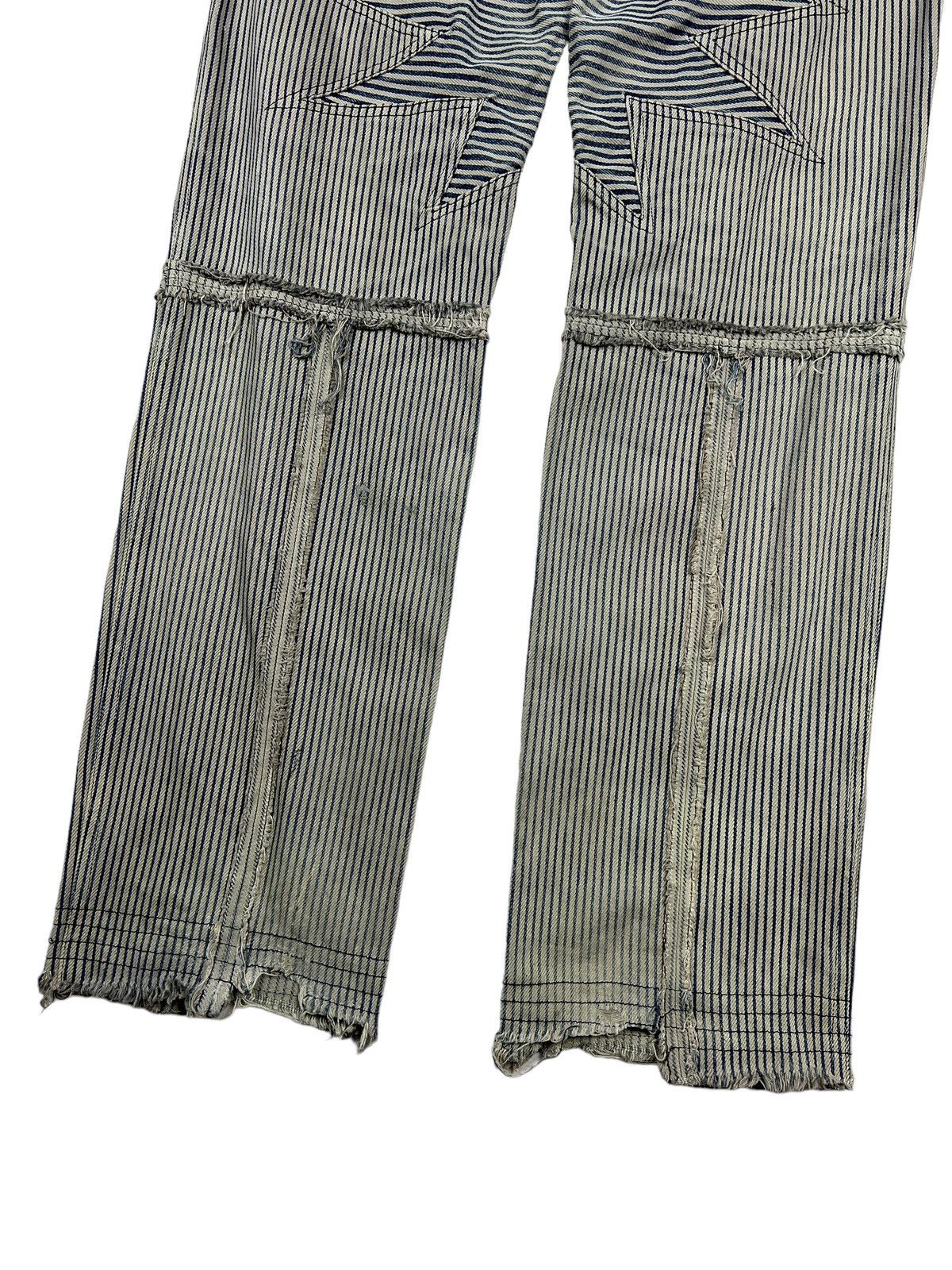 Beauty Beast Milkboy Hickory Stripes Thrashed Reconstruct Pants Size US 31 - 9 Thumbnail