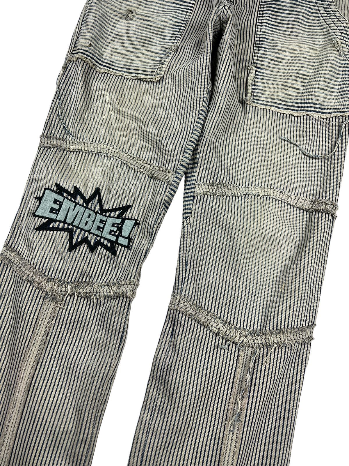 Beauty Beast Milkboy Hickory Stripes Thrashed Reconstruct Pants Size US 31 - 5 Thumbnail