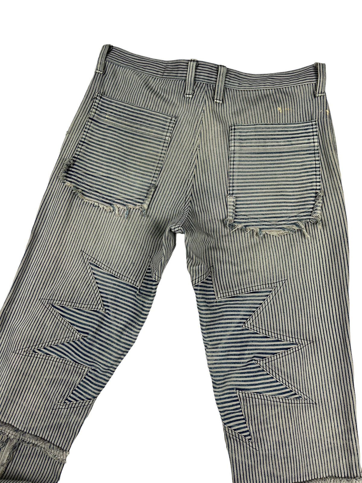 Beauty Beast Milkboy Hickory Stripes Thrashed Reconstruct Pants Size US 31 - 11 Thumbnail