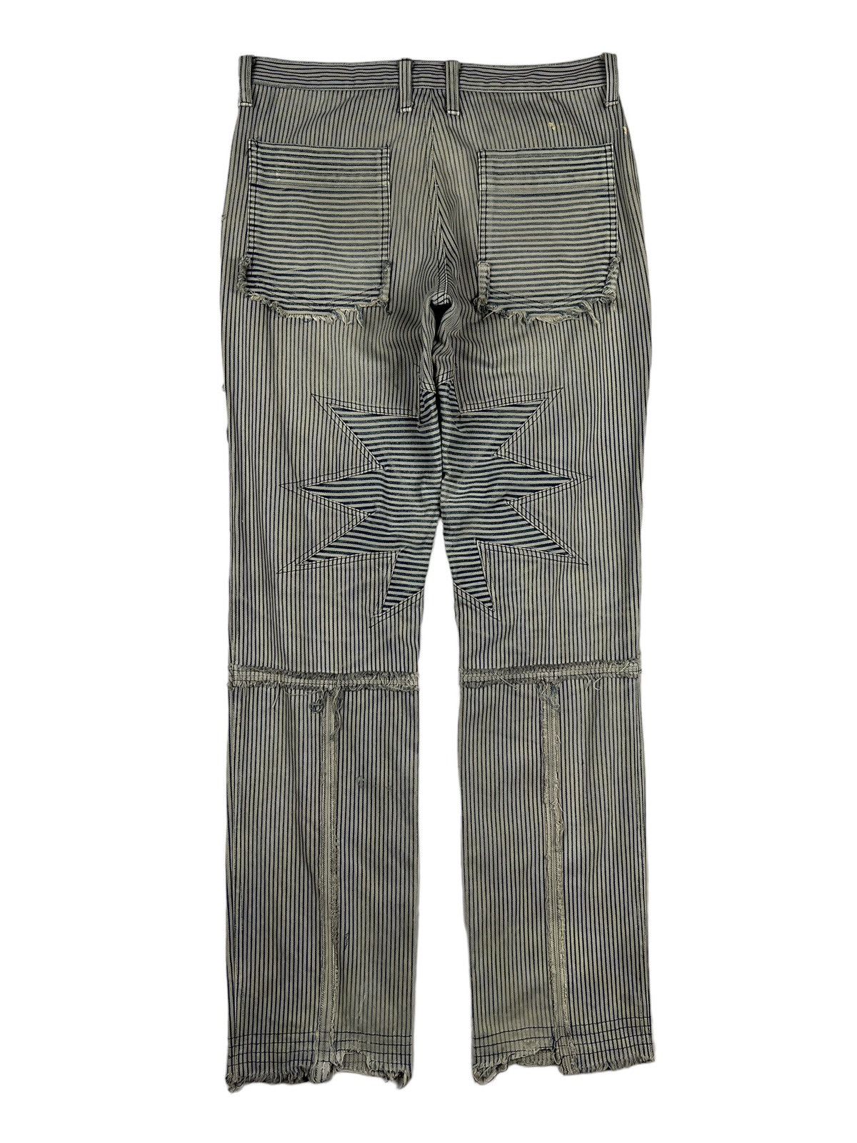 Beauty Beast Milkboy Hickory Stripes Thrashed Reconstruct Pants Size US 31 - 2 Thumbnail