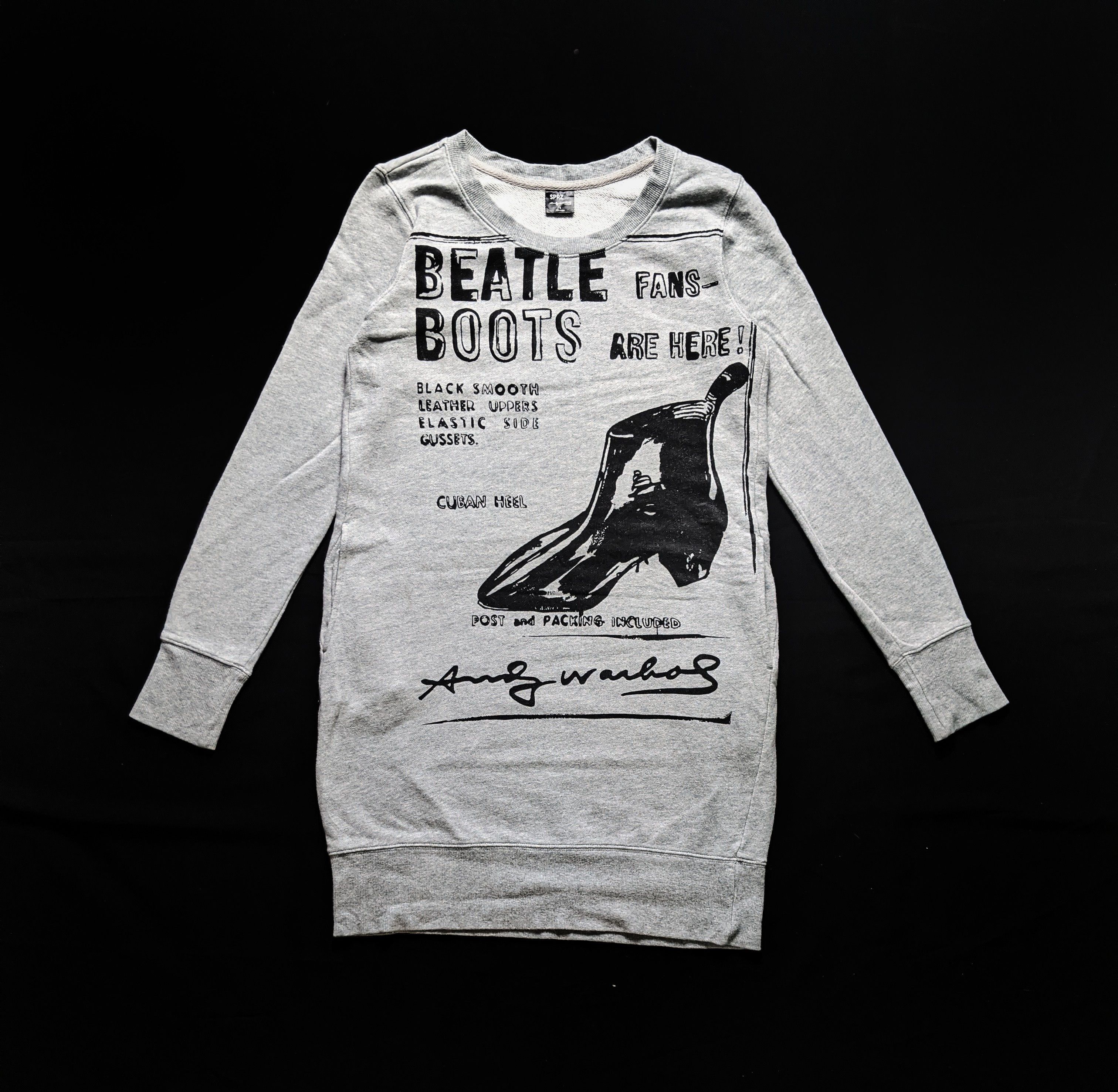 Andy Warhol × Japanese Brand Andy Warhol Beatle Boots (Positive) Cool Design Sweatshirt Size US S / EU 44-46 / 1 - 1 Thumbnail