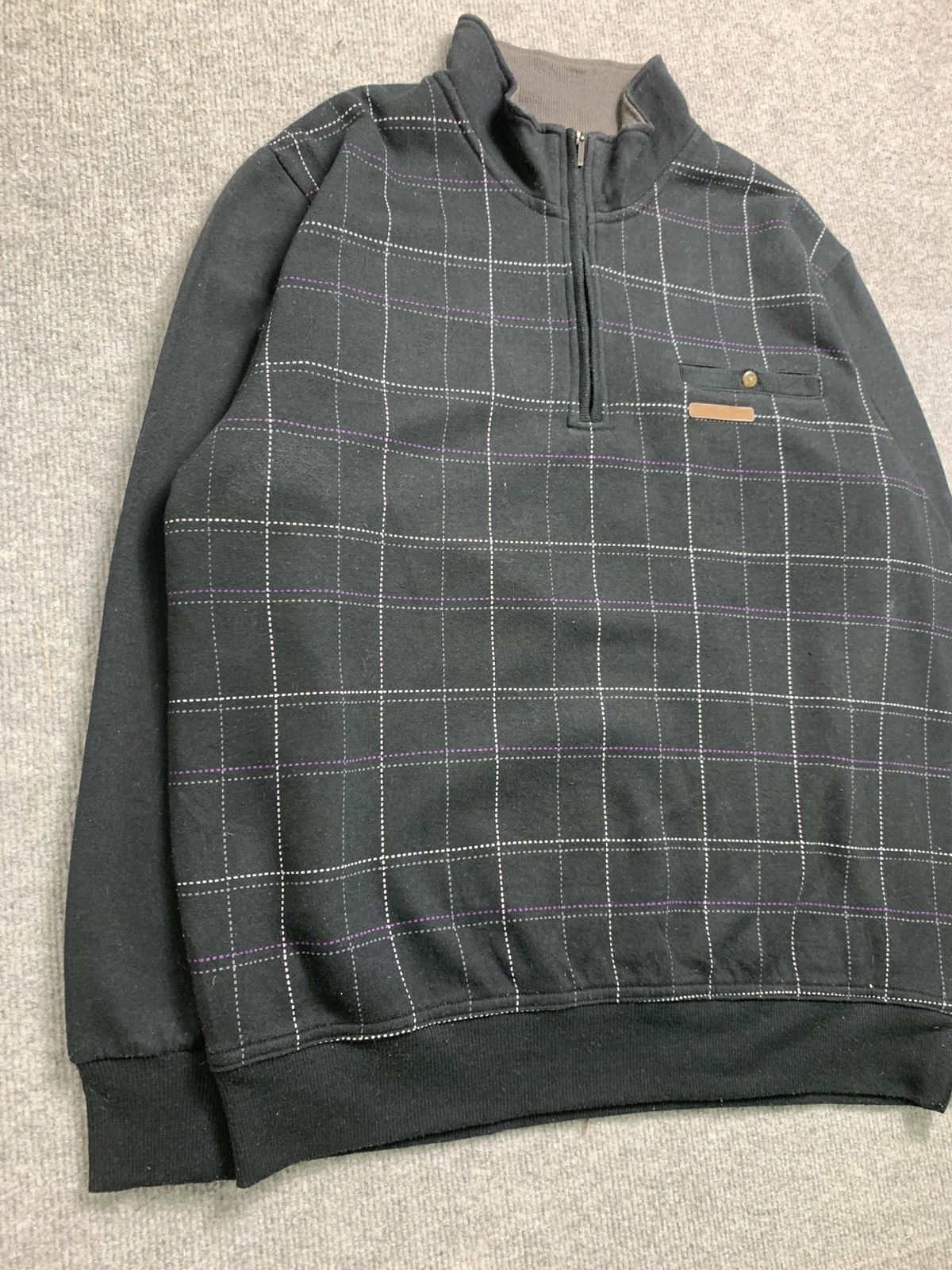 Valentino × Vintage Vintage 90s Cloudio Valentino Zipper Pocket Sweatshirt Size US L / EU 52-54 / 3 - 2 Thumbnail