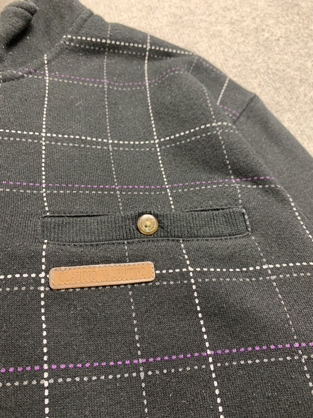 Valentino × Vintage Vintage 90s Cloudio Valentino Zipper Pocket Sweatshirt Size US L / EU 52-54 / 3 - 5 Thumbnail