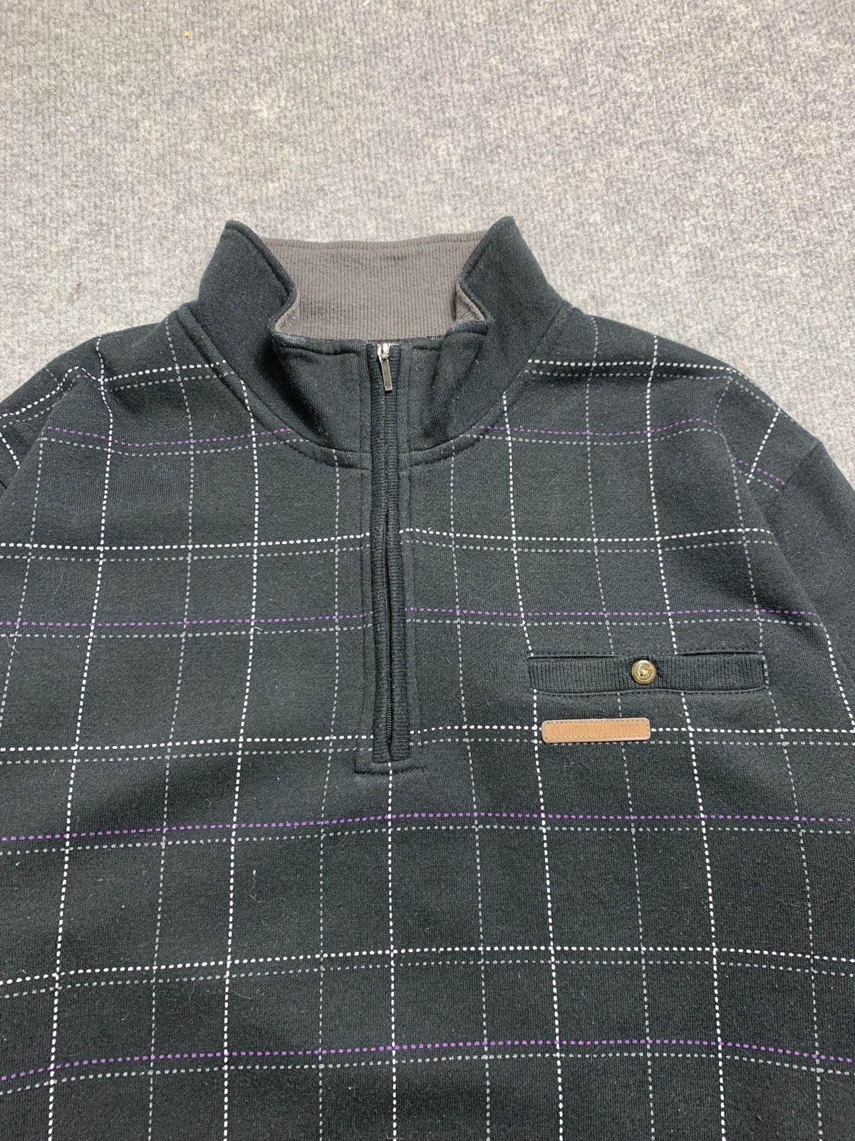 Valentino × Vintage Vintage 90s Cloudio Valentino Zipper Pocket Sweatshirt Size US L / EU 52-54 / 3 - 4 Thumbnail