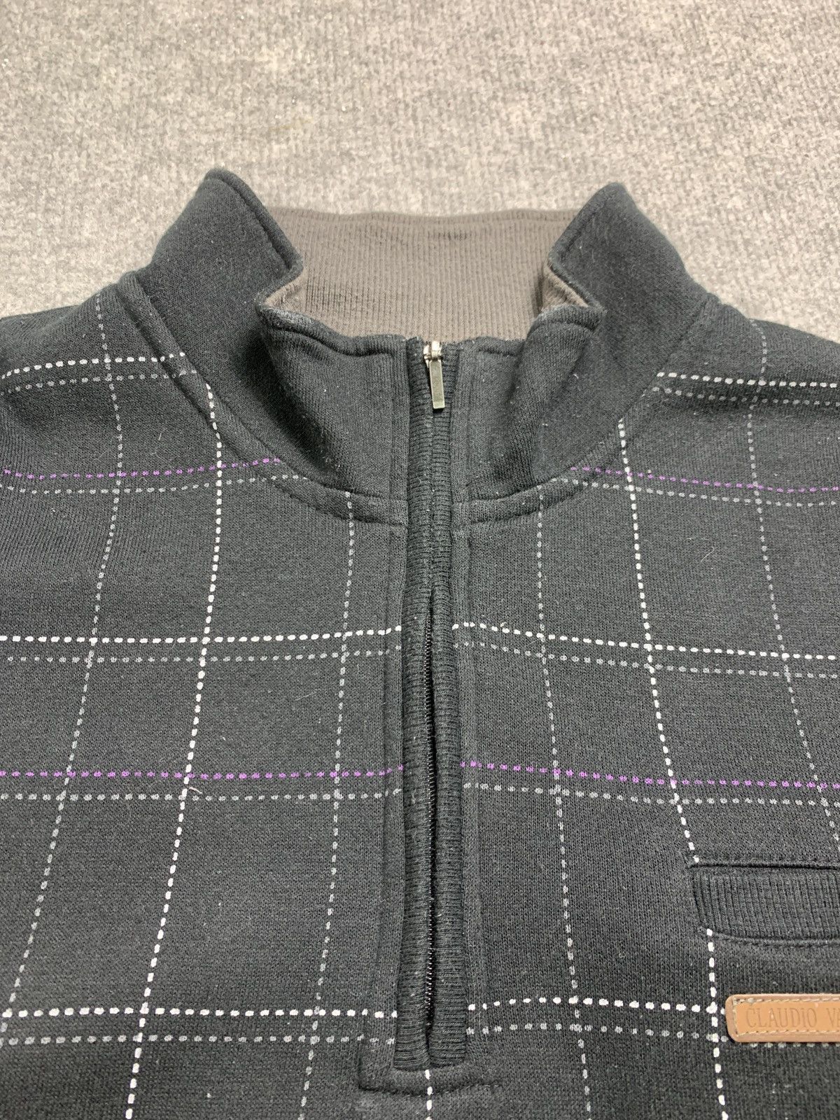 Valentino × Vintage Vintage 90s Cloudio Valentino Zipper Pocket Sweatshirt Size US L / EU 52-54 / 3 - 7 Thumbnail