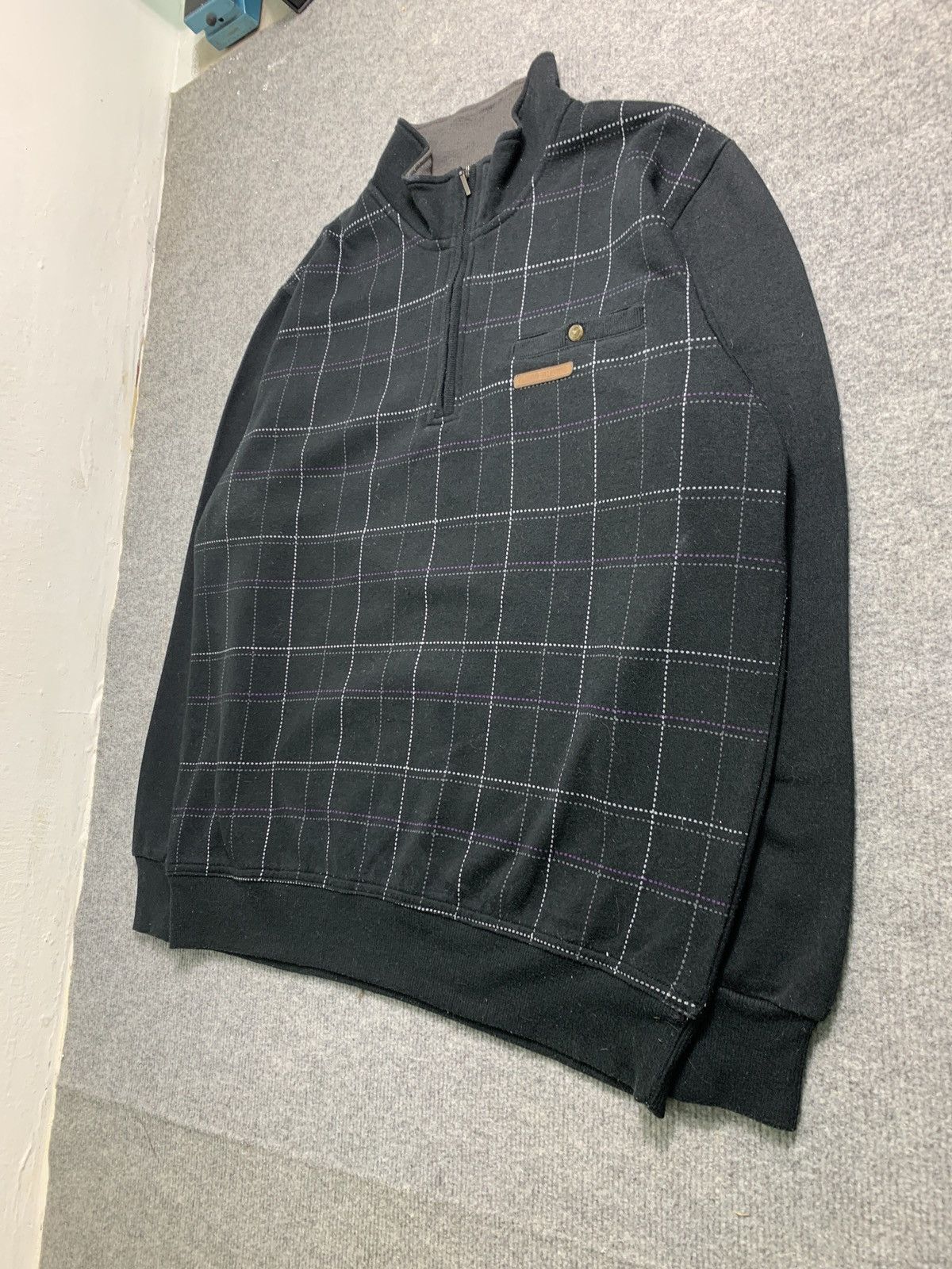 Valentino × Vintage Vintage 90s Cloudio Valentino Zipper Pocket Sweatshirt Size US L / EU 52-54 / 3 - 3 Thumbnail