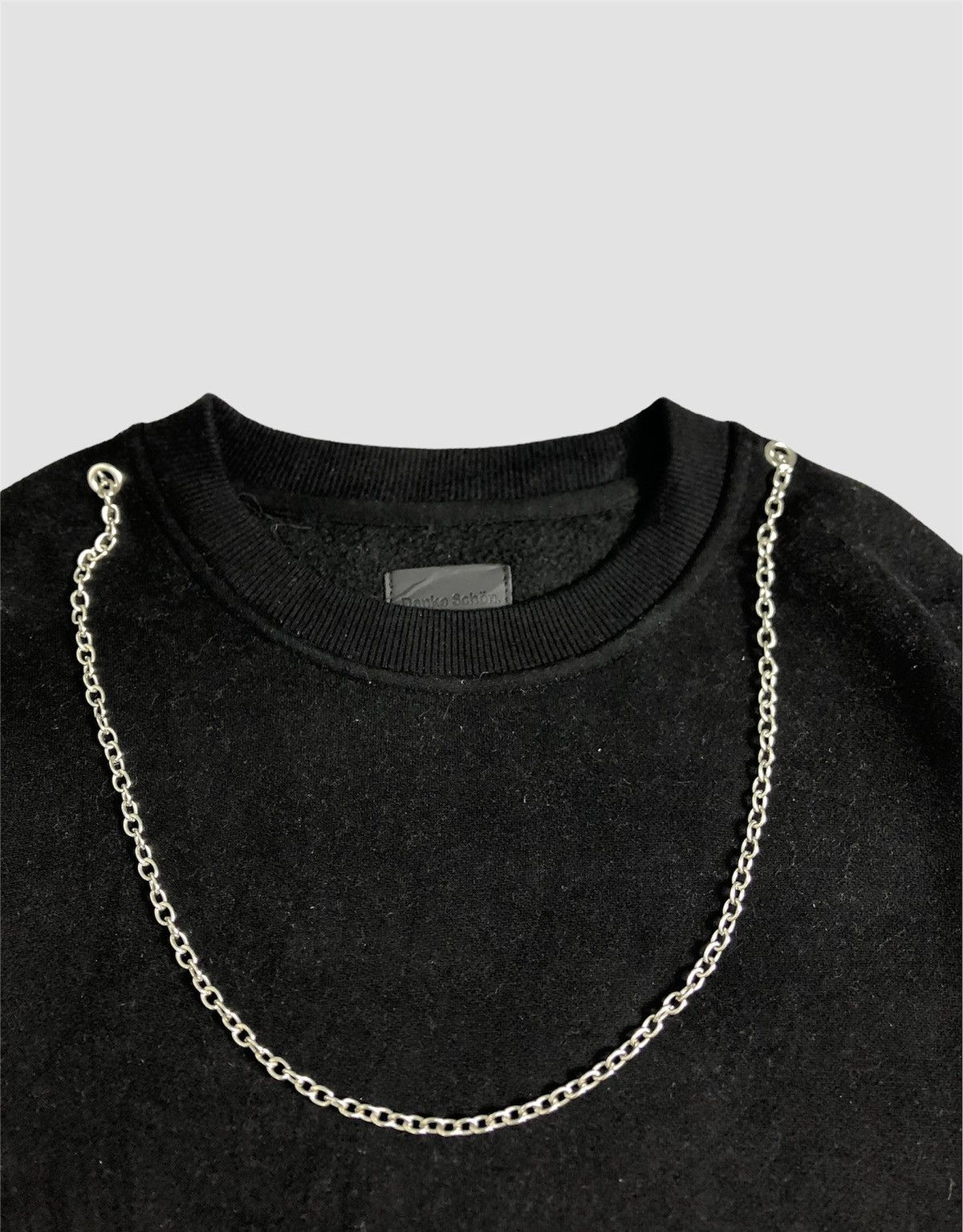 If Six Was Nine × Japanese Brand × KMRii Vintage Danke Schon Chain and Zipper Sweatshirt Size US L / EU 52-54 / 3 - 4 Thumbnail