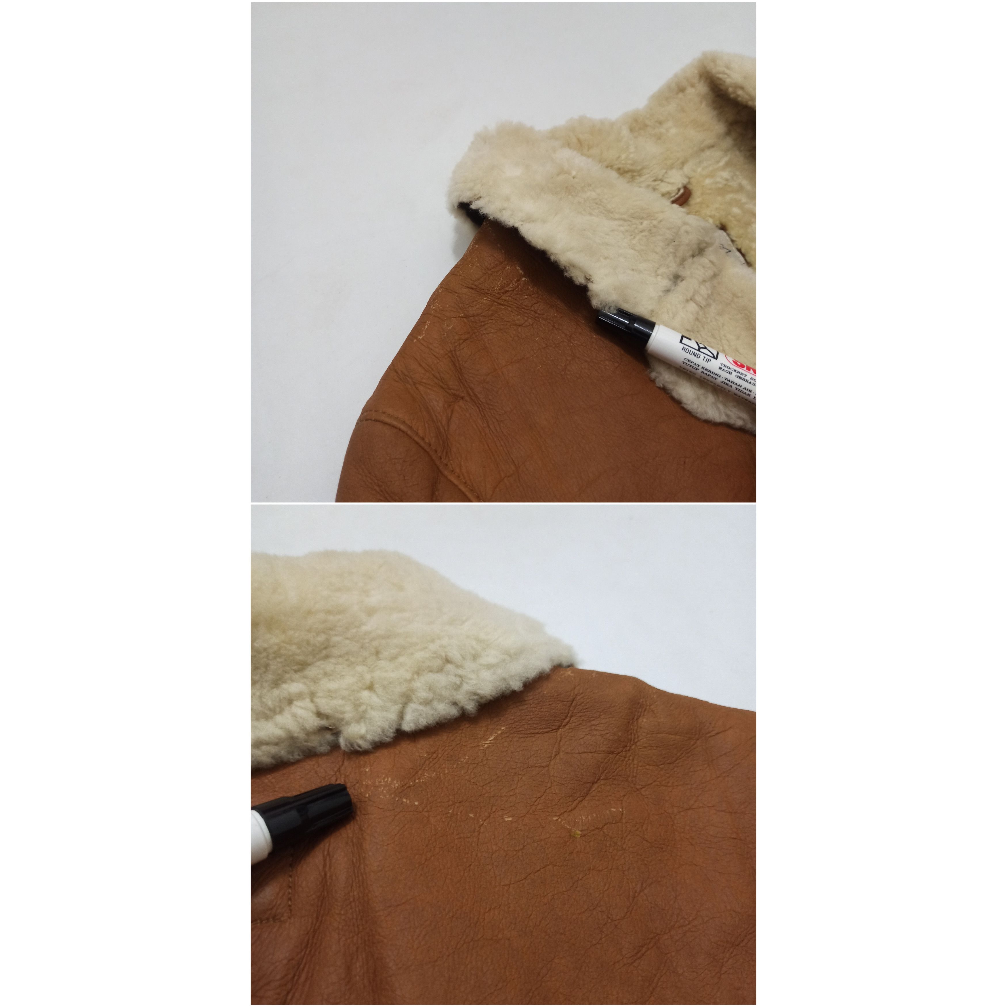 Giorgio Armani Vintage 80s Giorgio Armani Shearling Leather Jacket Size M / US 6-8 / IT 42-44 - 9 Thumbnail