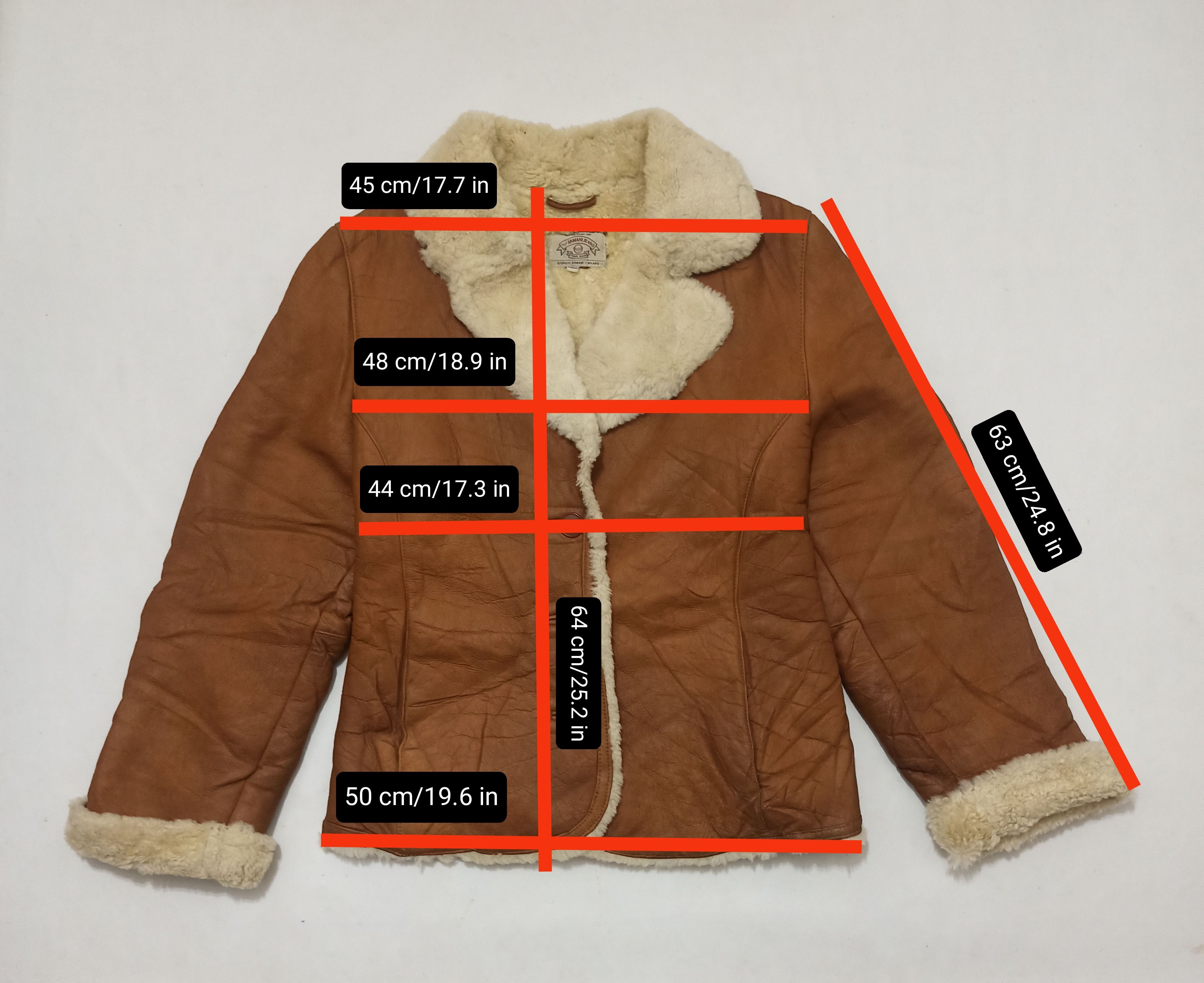 Giorgio Armani Vintage 80s Giorgio Armani Shearling Leather Jacket Size M / US 6-8 / IT 42-44 - 8 Thumbnail