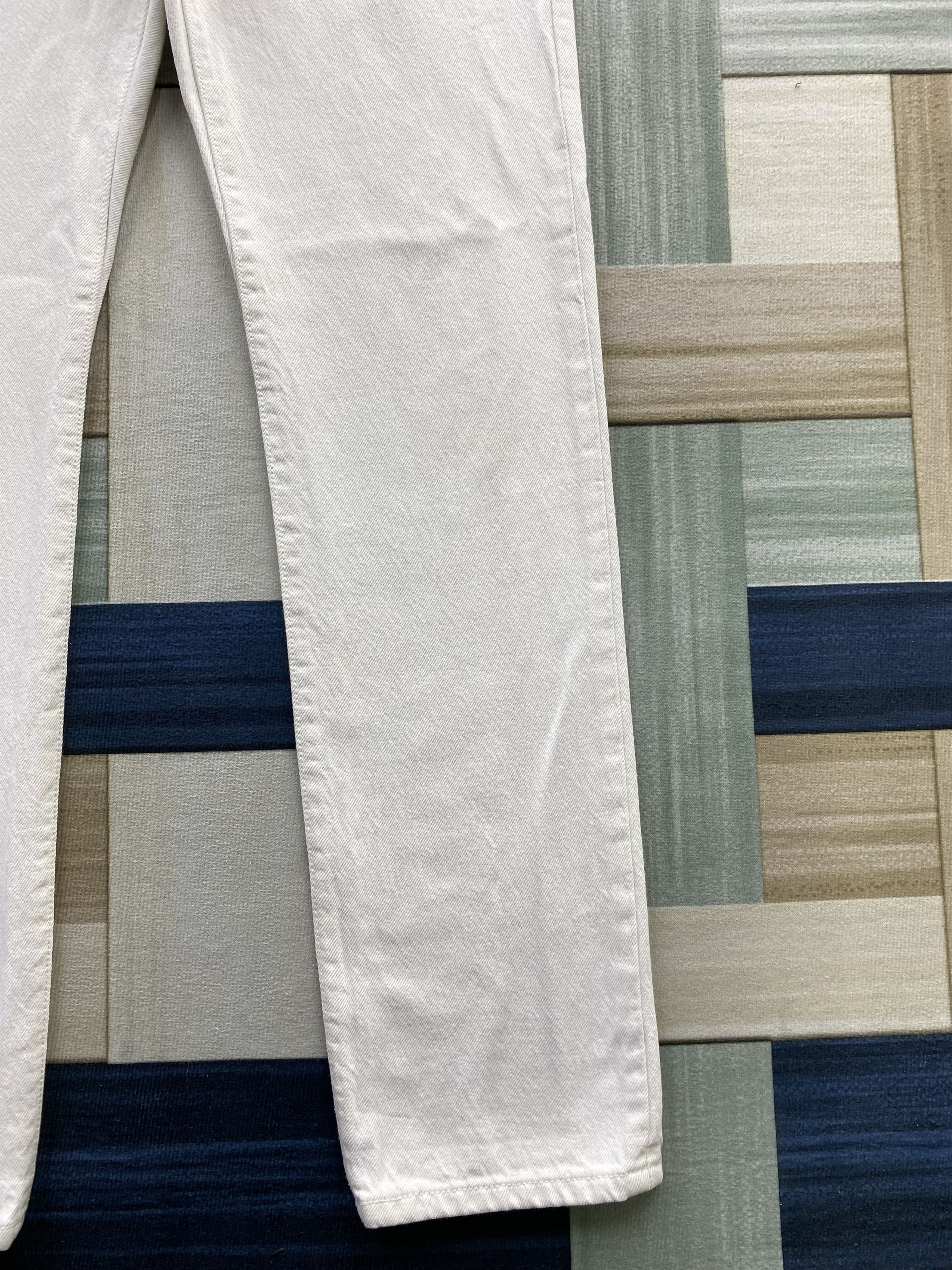 Levi's Levi's 501 Light Distress White Denim Jean Size 25" / US 0 / IT 36 - 10 Thumbnail