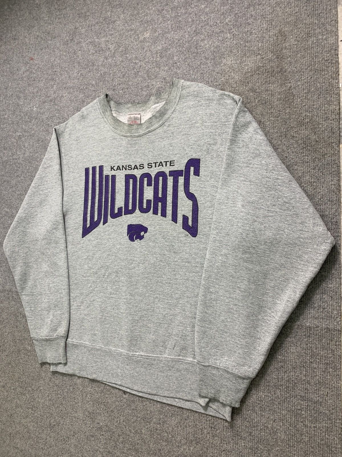 NFL × Vintage Vintage 90s Kansas State Wildcats Big Logo Sweatshirt Size US M / EU 48-50 / 2 - 2 Thumbnail
