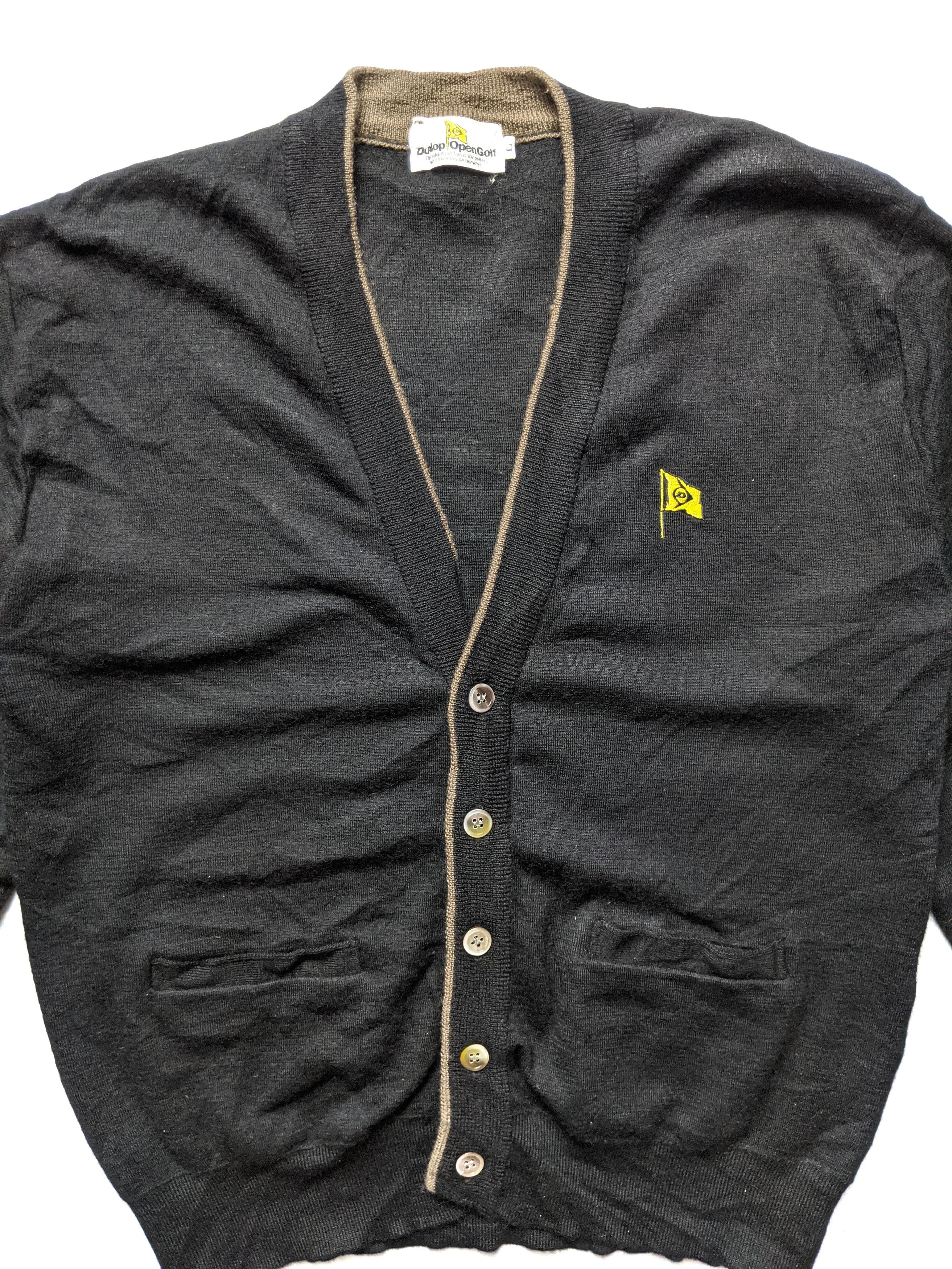 Dunlop × Vintage Vintage 90s Dunlop Golfwear Cardigan Sweater Size US L / EU 52-54 / 3 - 2 Thumbnail