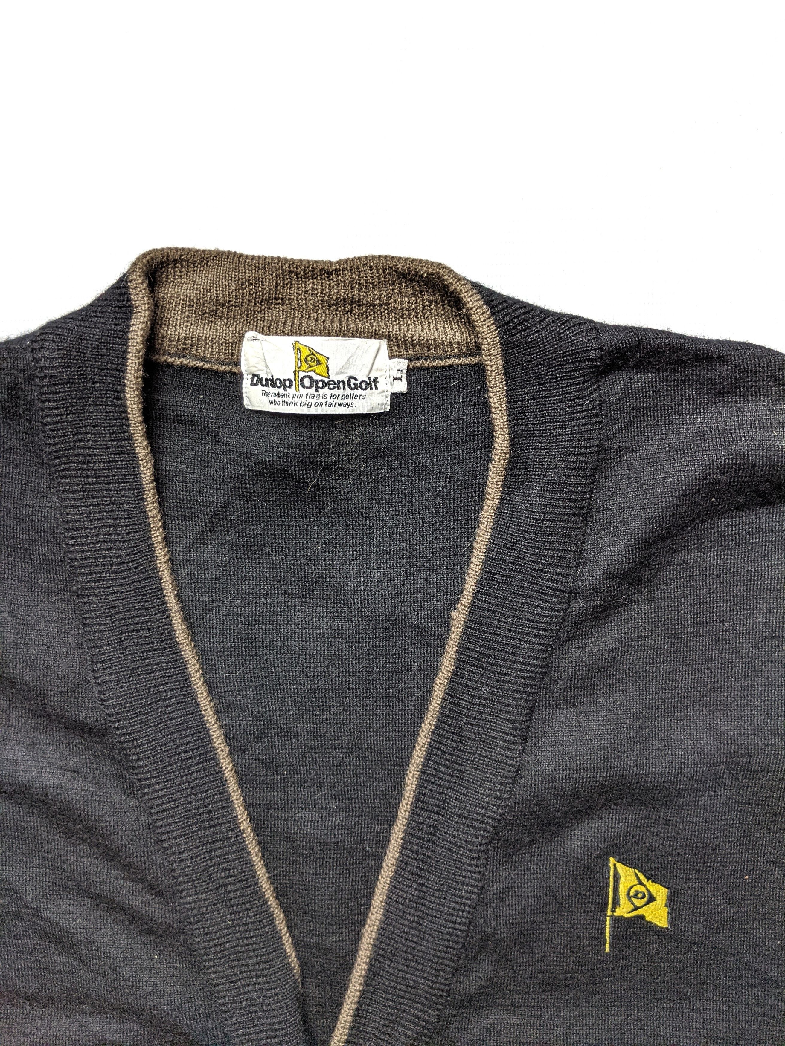 Dunlop × Vintage Vintage 90s Dunlop Golfwear Cardigan Sweater Size US L / EU 52-54 / 3 - 3 Thumbnail