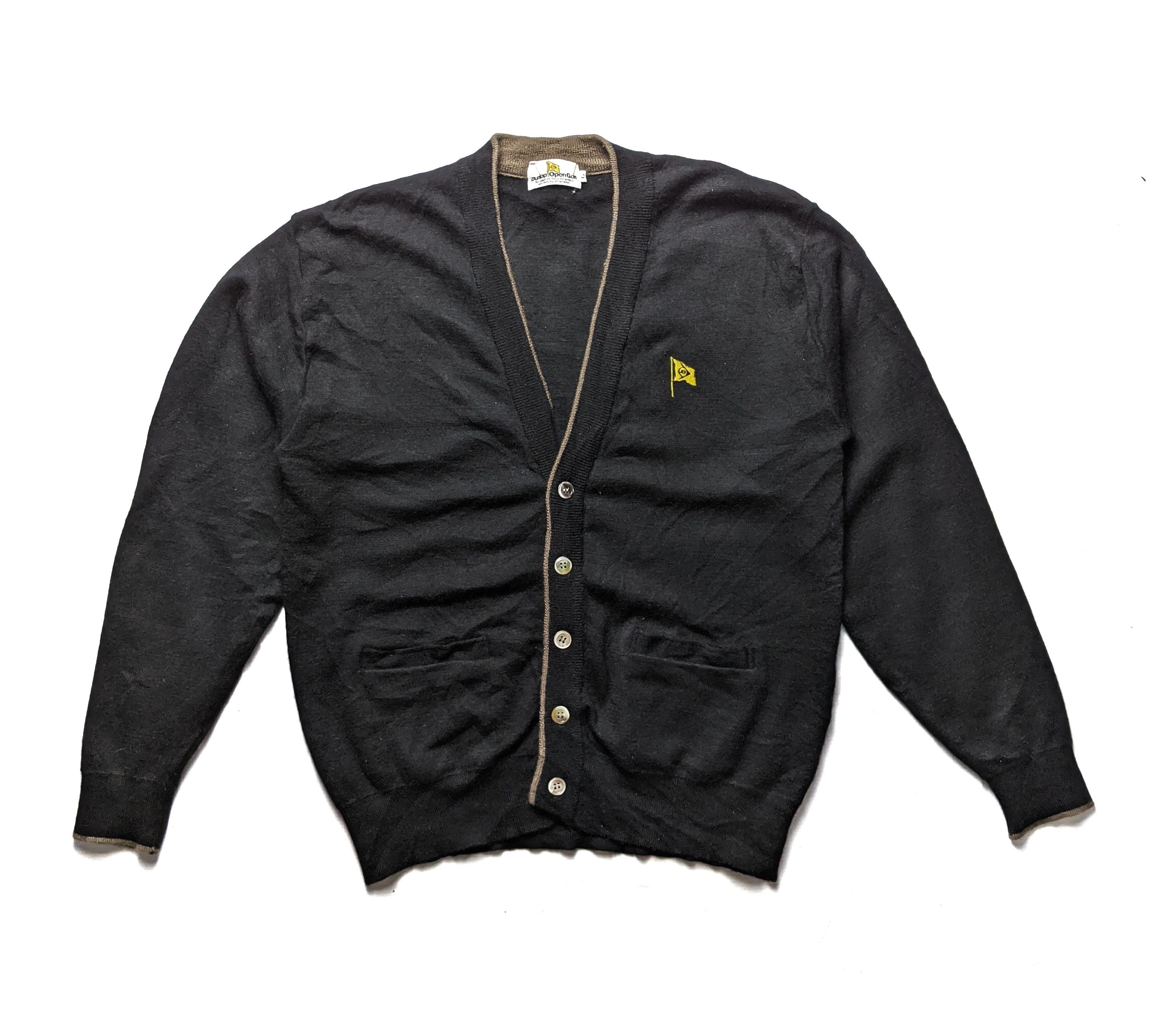 Dunlop × Vintage Vintage 90s Dunlop Golfwear Cardigan Sweater Size US L / EU 52-54 / 3 - 1 Thumbnail