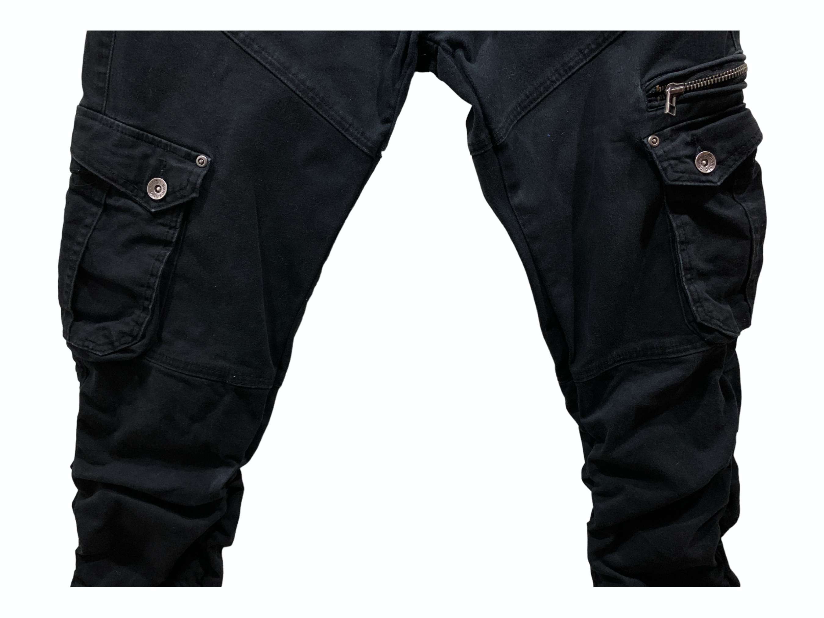 Semantic Design Punk Denim Cargo Jeans Bondage Jeans - www