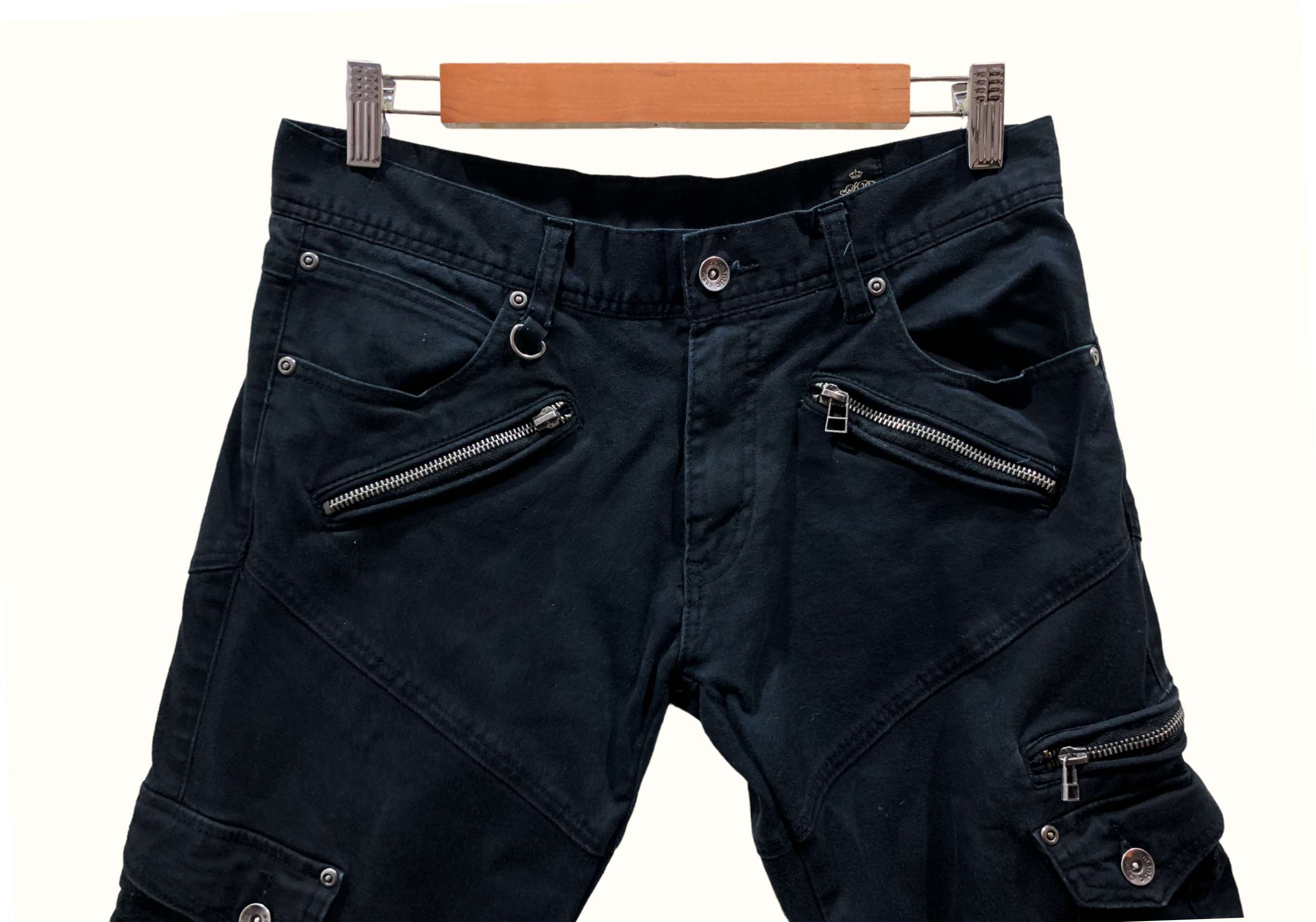 Semantic Design Punk Denim Cargo Jeans Bondage Jeans - www