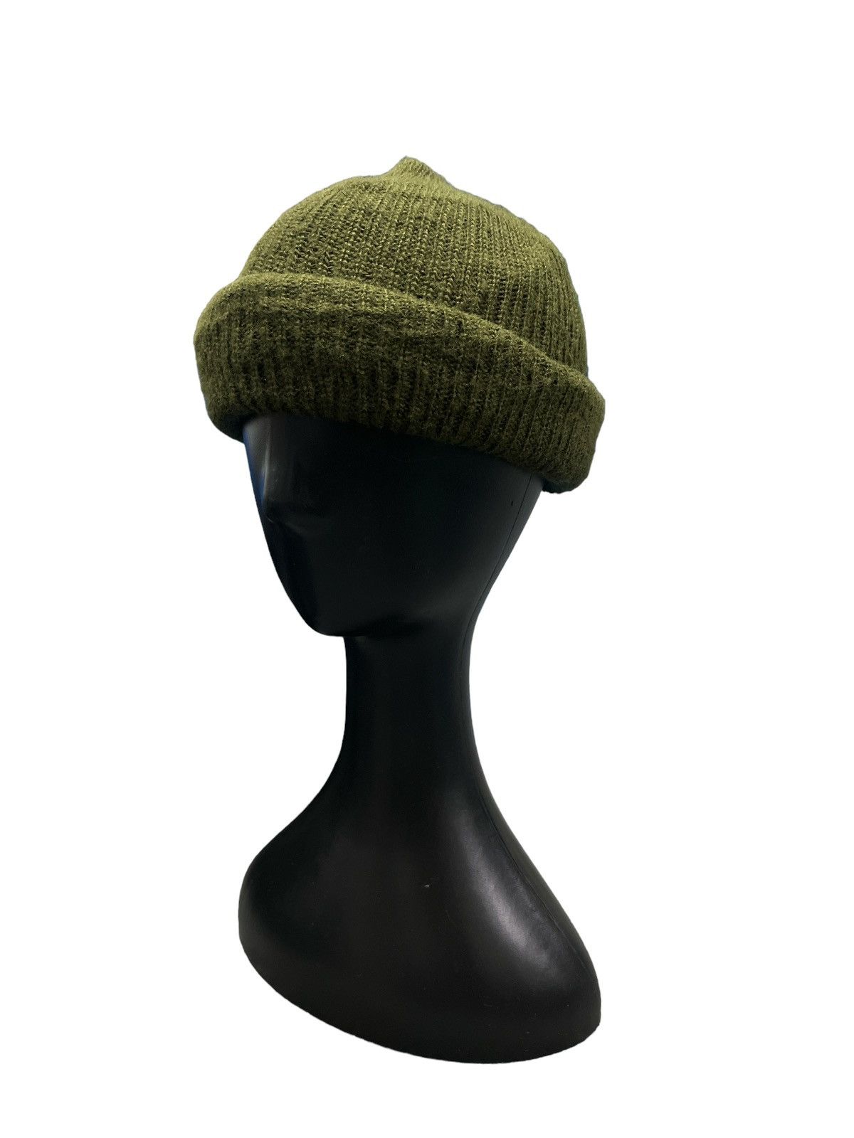 VINTAGE GREEN ARMY BEANIE HAT SKATER BOY