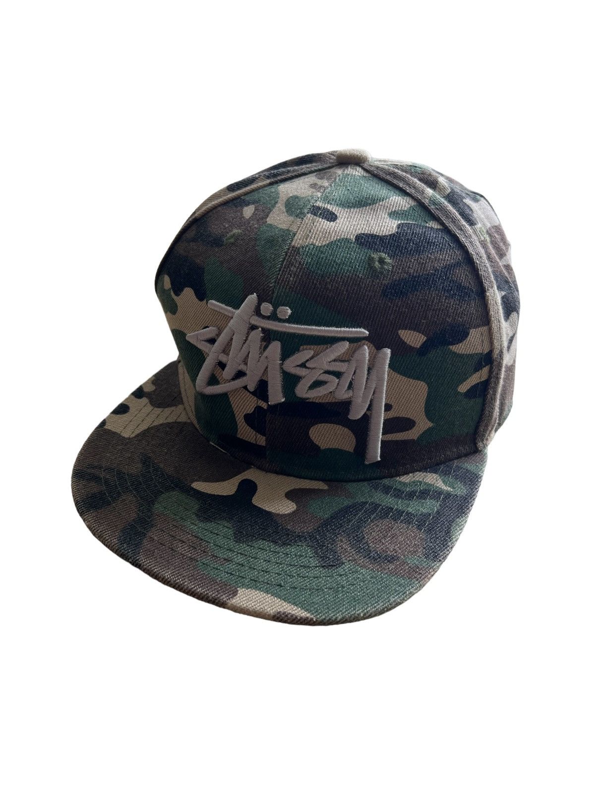 Stussy OG Stussy ™️ Logo Spellout Camouflage Snapback Cap Hat Size ONE SIZE - 2 Thumbnail