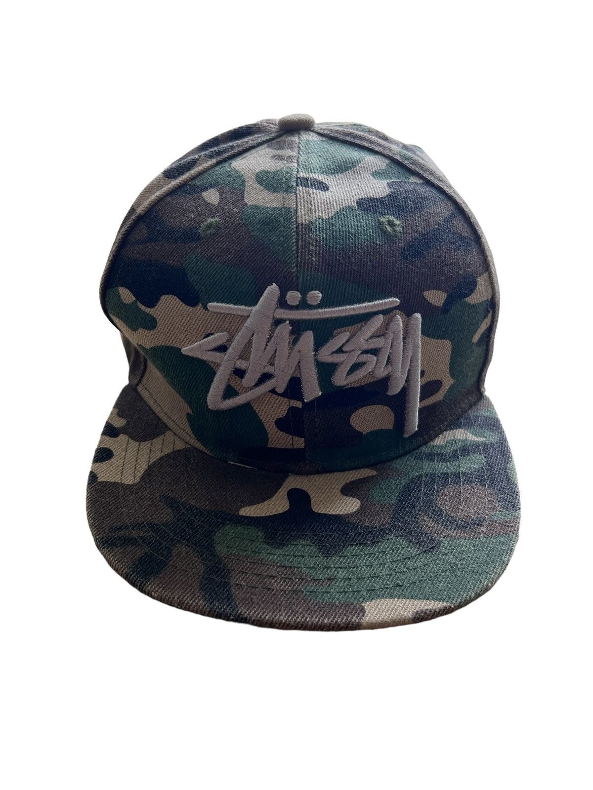 Stussy OG Stussy ™️ Logo Spellout Camouflage Snapback Cap Hat Size ONE SIZE - 1 Thumbnail