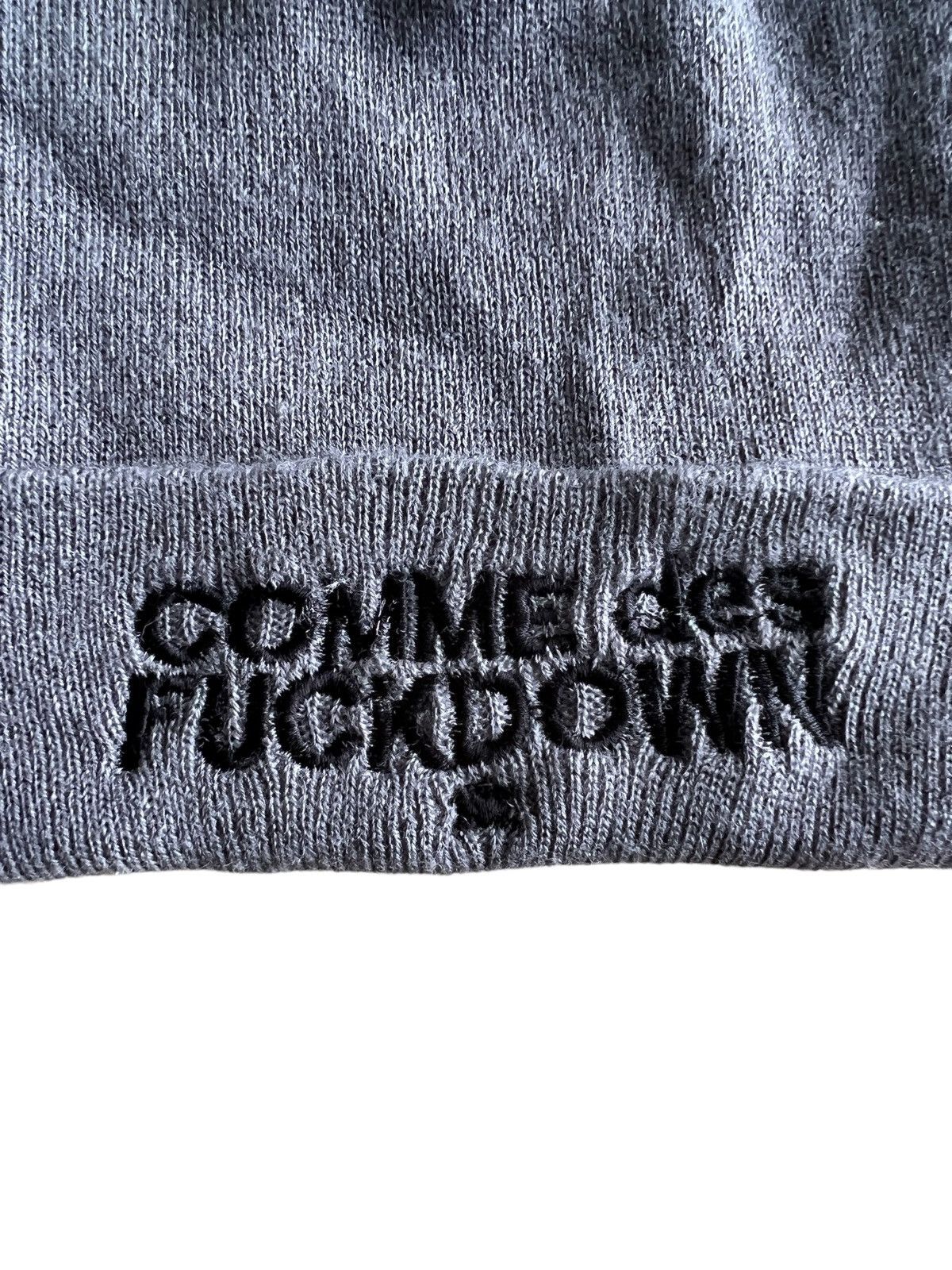 Comme Des Fuck Down SICK🔥90s Comme des Fuckdown Embroidery Logo Wool Beanie Size ONE SIZE - 2 Thumbnail