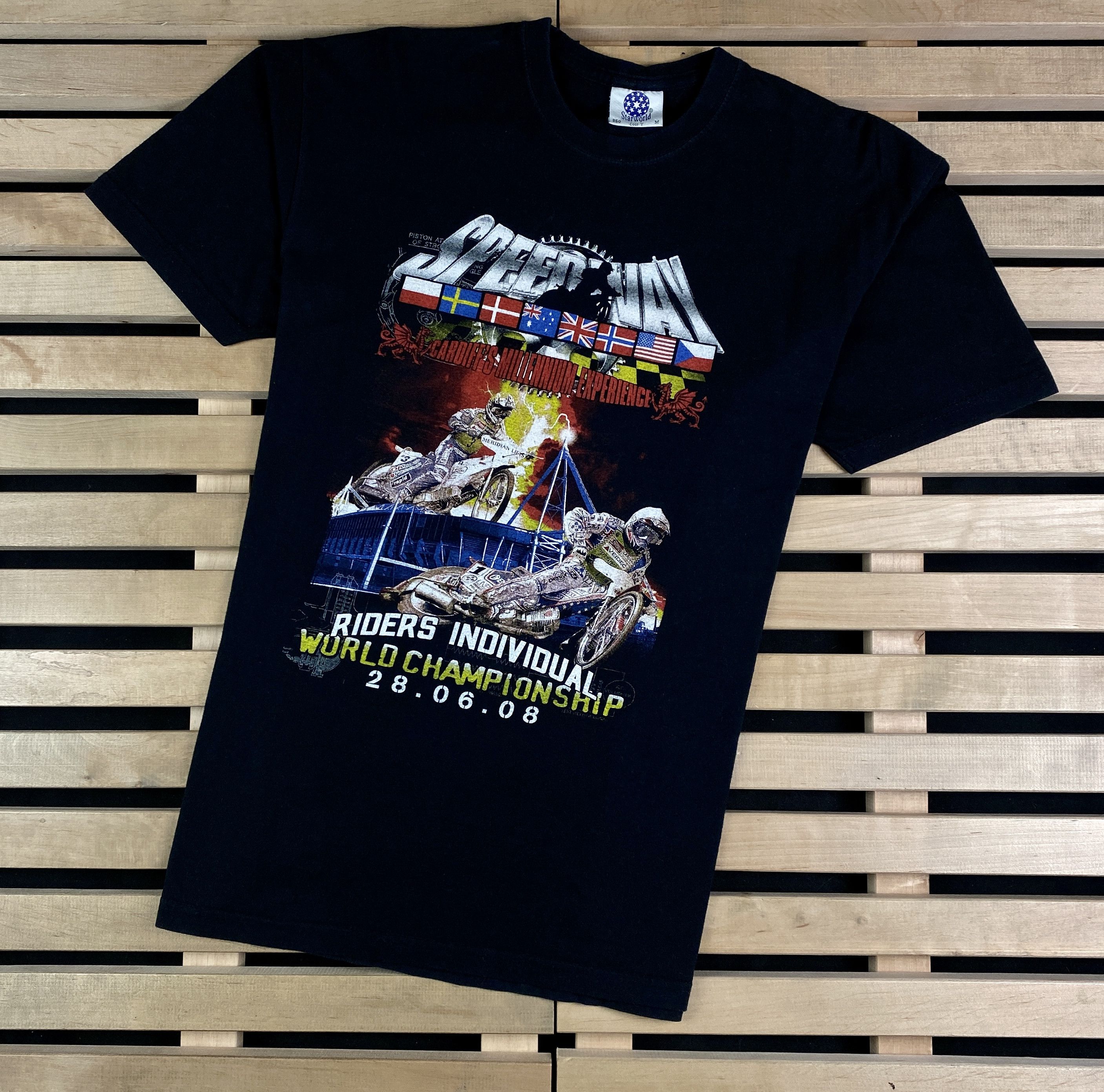 Vintage Vintage T Shirt Racing Speed Way 2008 World Chemp Size M Size US M / EU 48-50 / 2 - 1 Thumbnail
