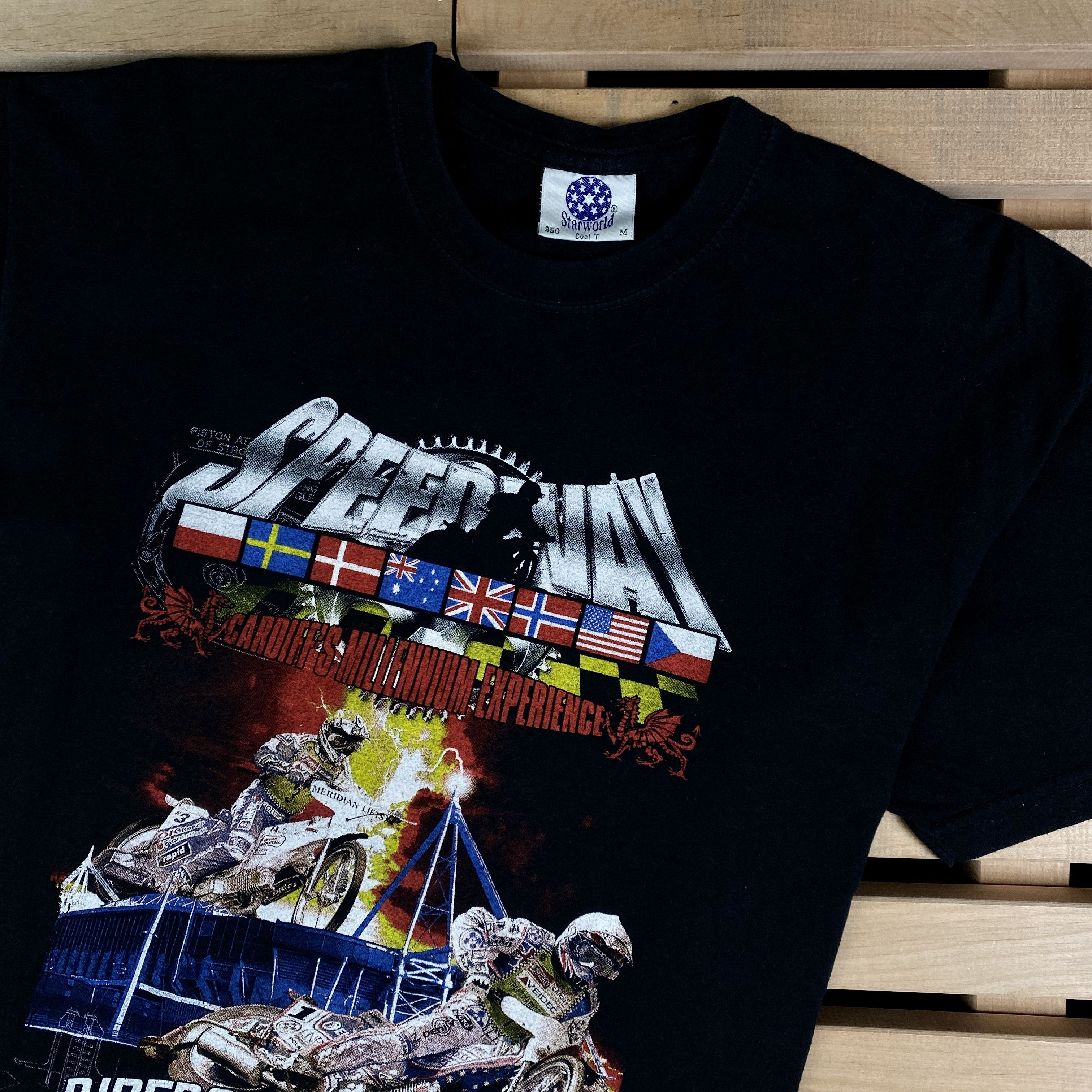 Vintage Vintage T Shirt Racing Speed Way 2008 World Chemp Size M Size US M / EU 48-50 / 2 - 2 Thumbnail