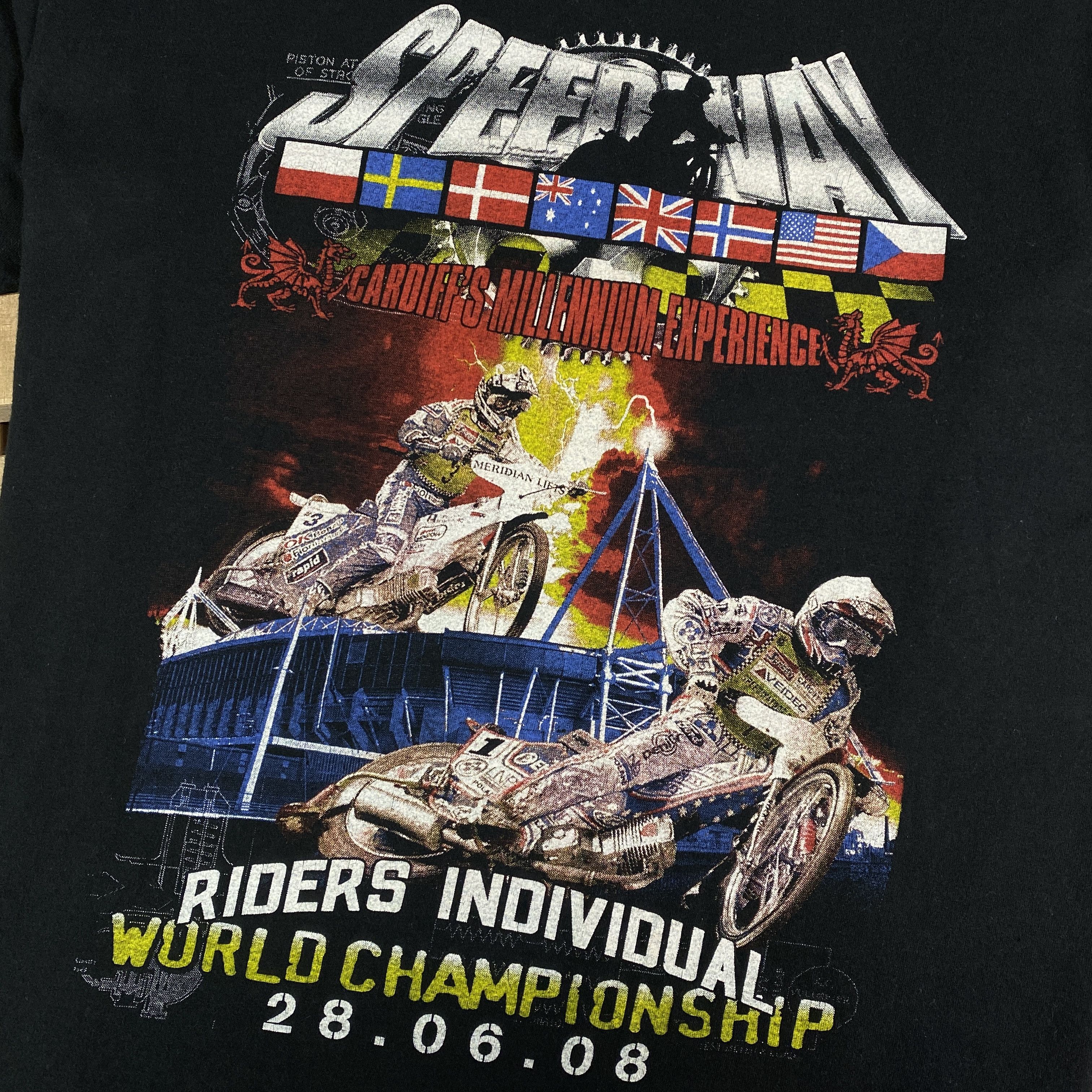 Vintage Vintage T Shirt Racing Speed Way 2008 World Chemp Size M Size US M / EU 48-50 / 2 - 4 Thumbnail