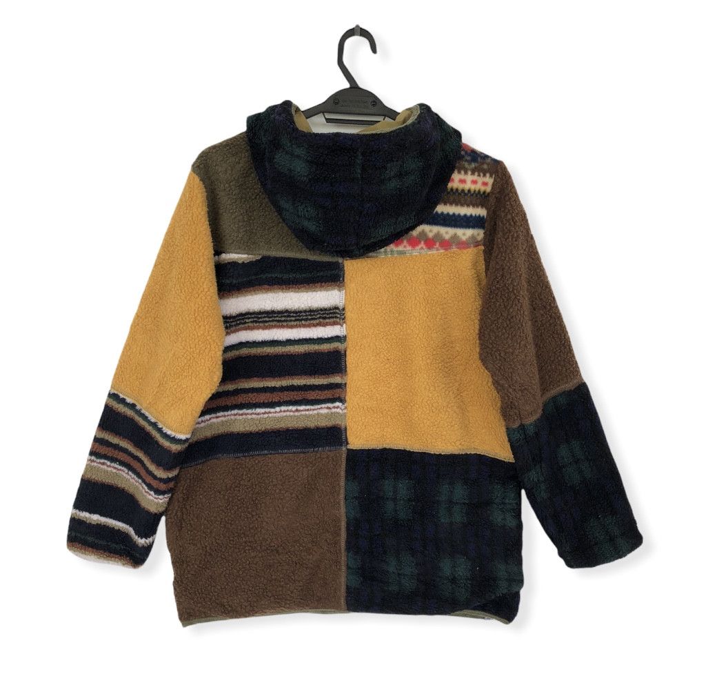 Japanese Brand RARE🔥REVERSIBLE PATCHWORK SHERPA FLEECE BUTTON SNAP JACKET Size US M / EU 48-50 / 2 - 2 Thumbnail