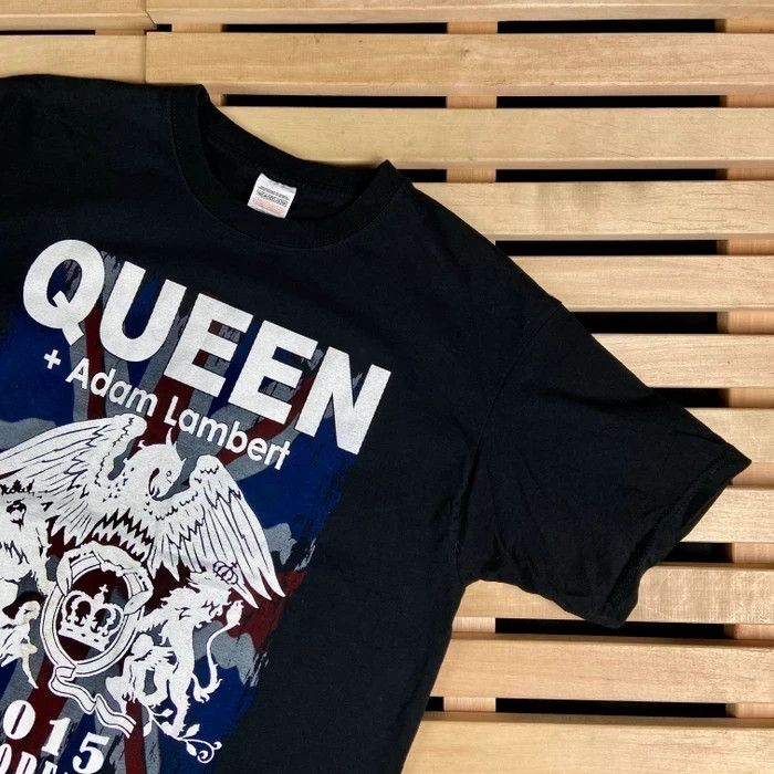 Band Tees Mens Vintage T Shirt Queen + Adam Lambert 2015 Tour Size M Size US M / EU 48-50 / 2 - 2 Thumbnail