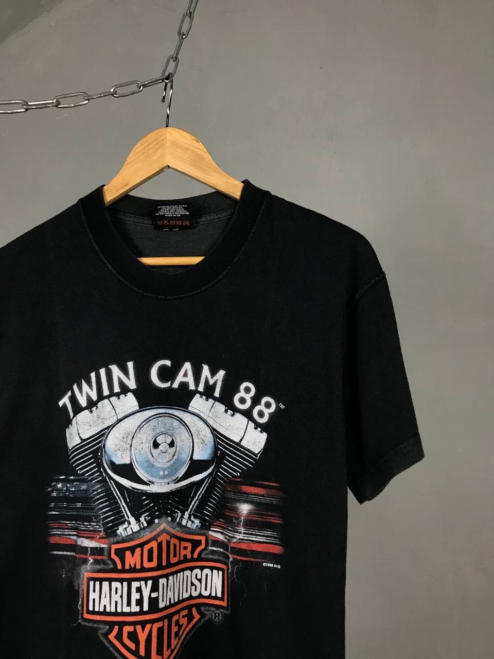 Harley Davidson Harley Davidson 1997 twin cam 88 vintage overprinted tee Size US L / EU 52-54 / 3 - 4 Thumbnail