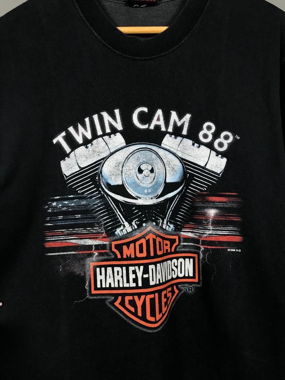 Harley Davidson Harley Davidson 1997 twin cam 88 vintage overprinted tee Size US L / EU 52-54 / 3 - 5 Thumbnail