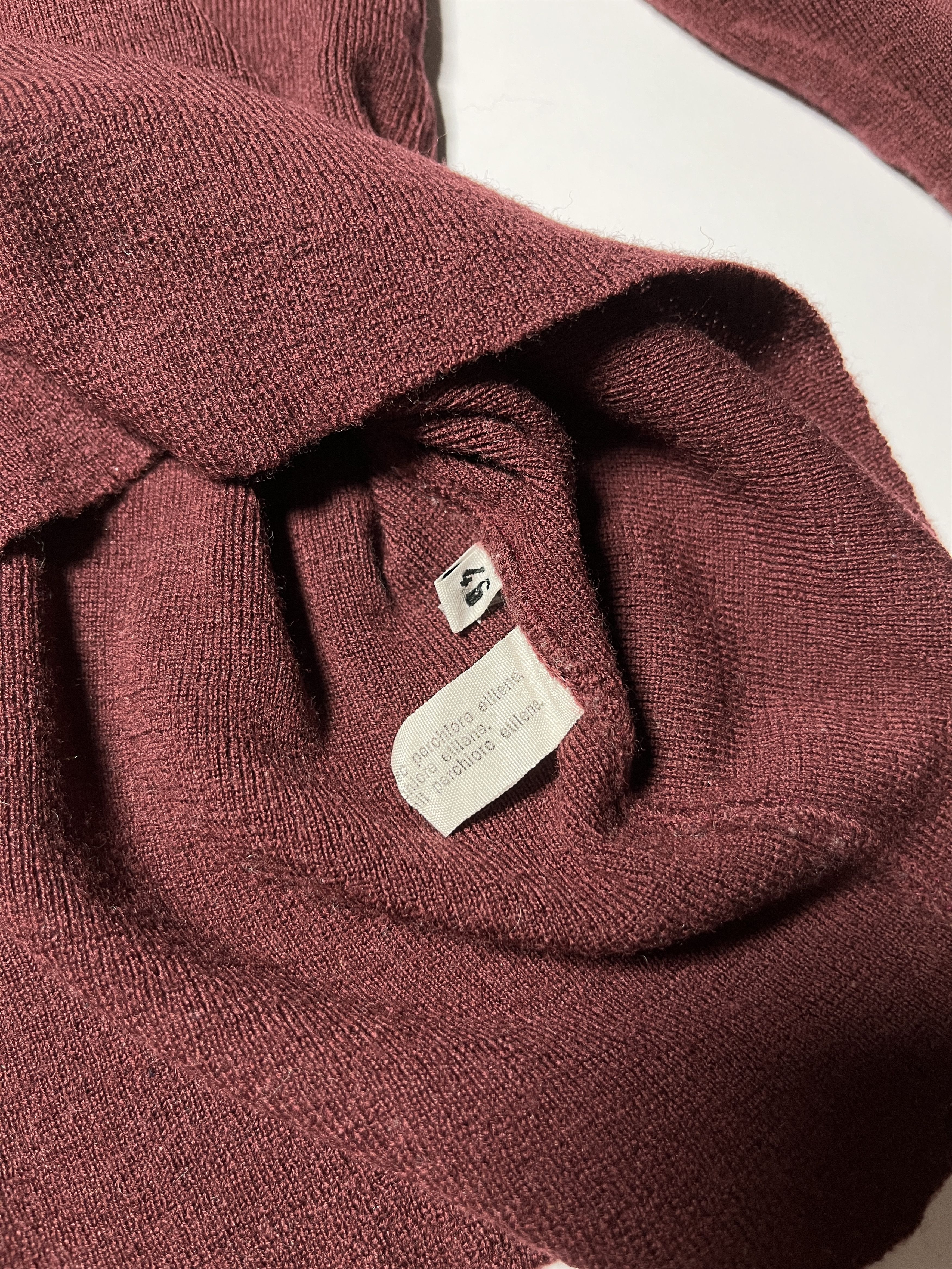 Celine ⚡️QUICK SALE⚡️Celine Burgundy Wool Knit Turtleneck Size M / US 6-8 / IT 42-44 - 4 Thumbnail