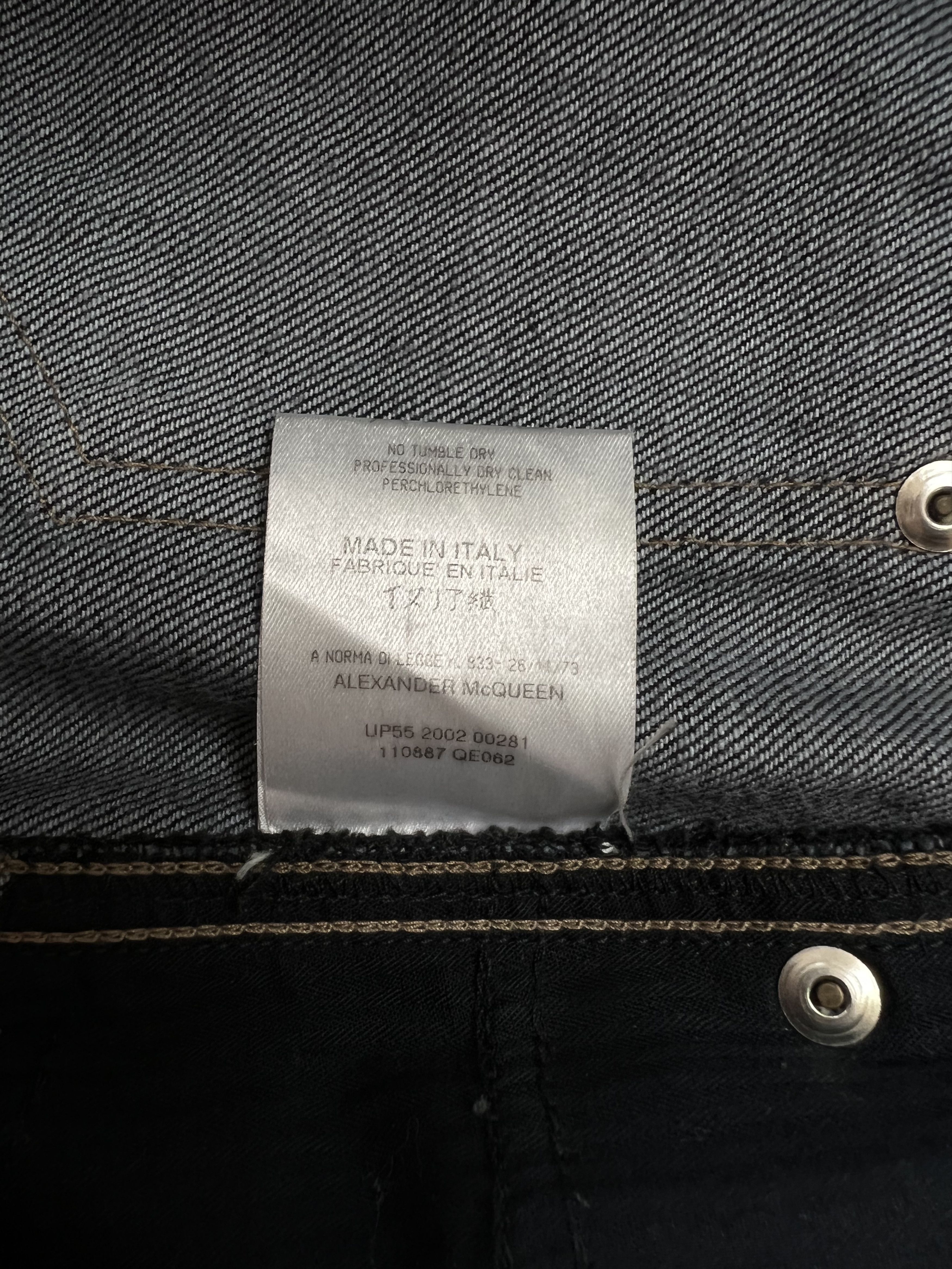 Alexander McQueen ⚡️QUICK SALE⚡️2002 Alexander McQueen Black Denim Skirt Size 28" / US 6 / IT 42 - 5 Thumbnail